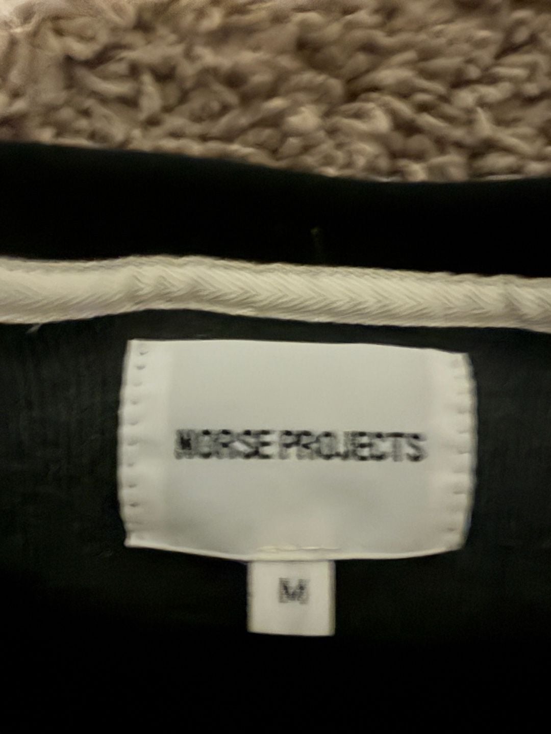 Norse Projects Sweatshirt Size M Grey Black Colorblock Raglan Pullover 3