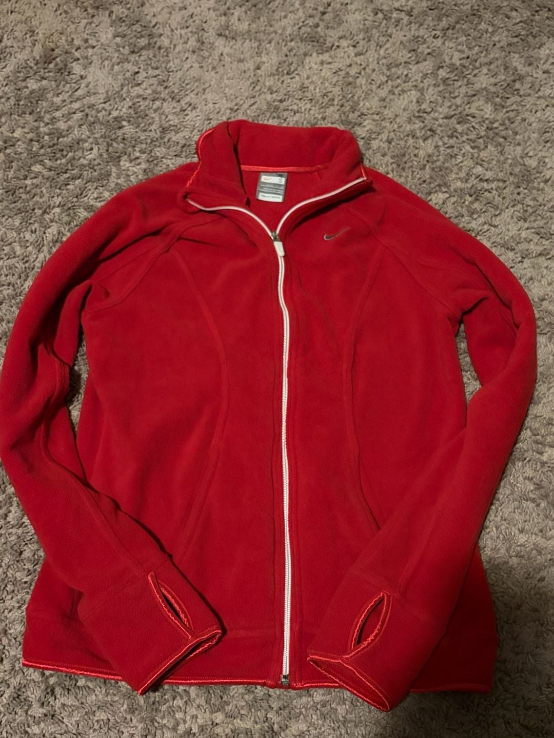 Nike Fit Therma Fleece Full Zip Jacket Size S Red 2