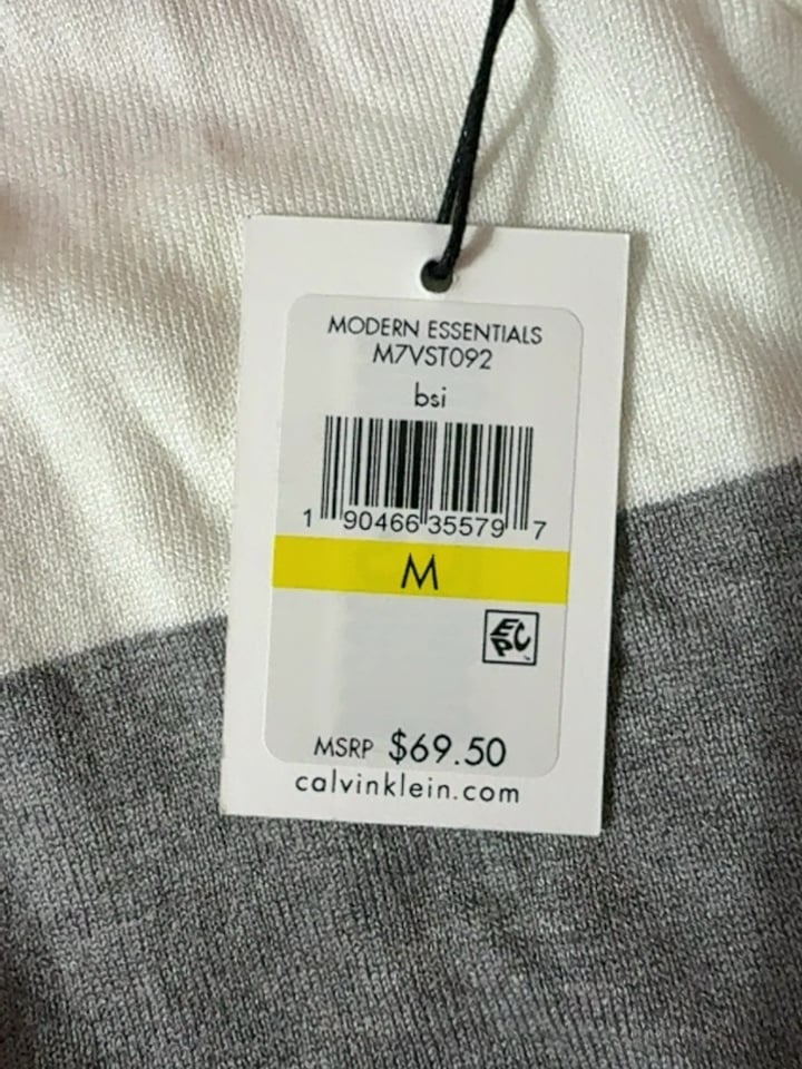 Calvin Klein NWT Colorblock Turtleneck Sweater Pink Ivory Gray Rayon Blend M 9