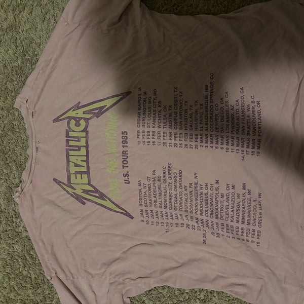 Daydreamer Metallica US Tour 1985 T-Shirt Lilac Bloom Acid