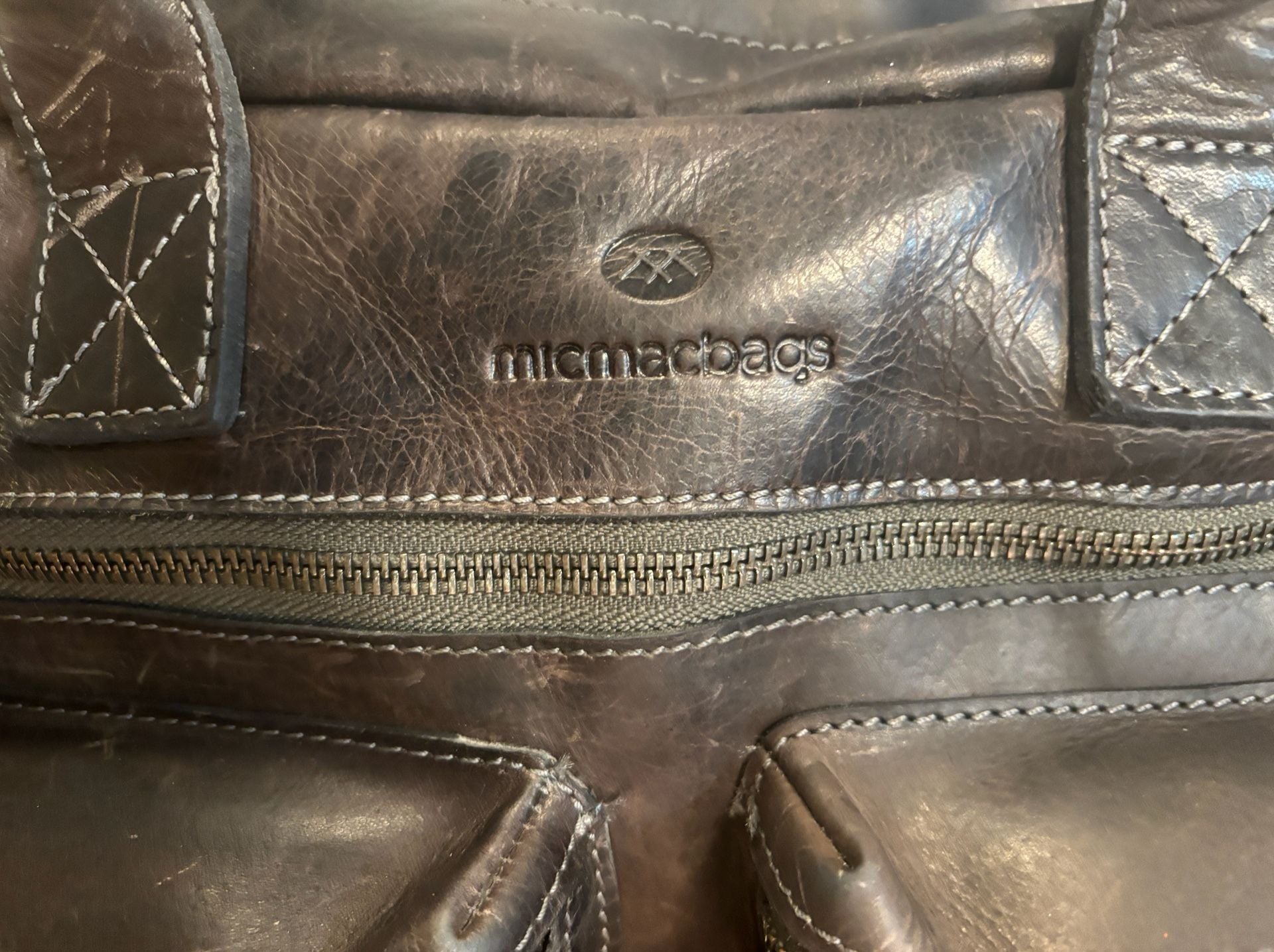 Dutch leather Dark grey Leather lap top saddlebag 7