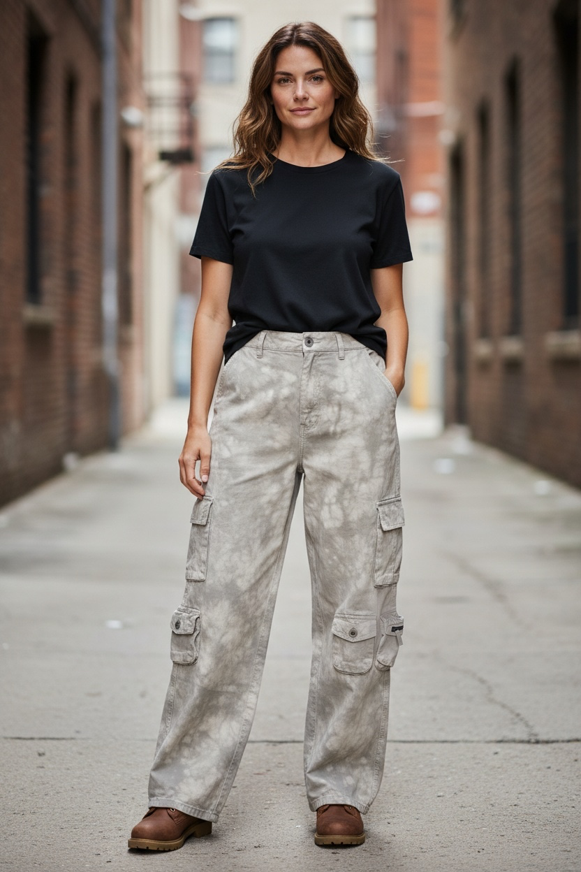 NWT PrettyLittleThing Tie-Dye Cargo Pants 2