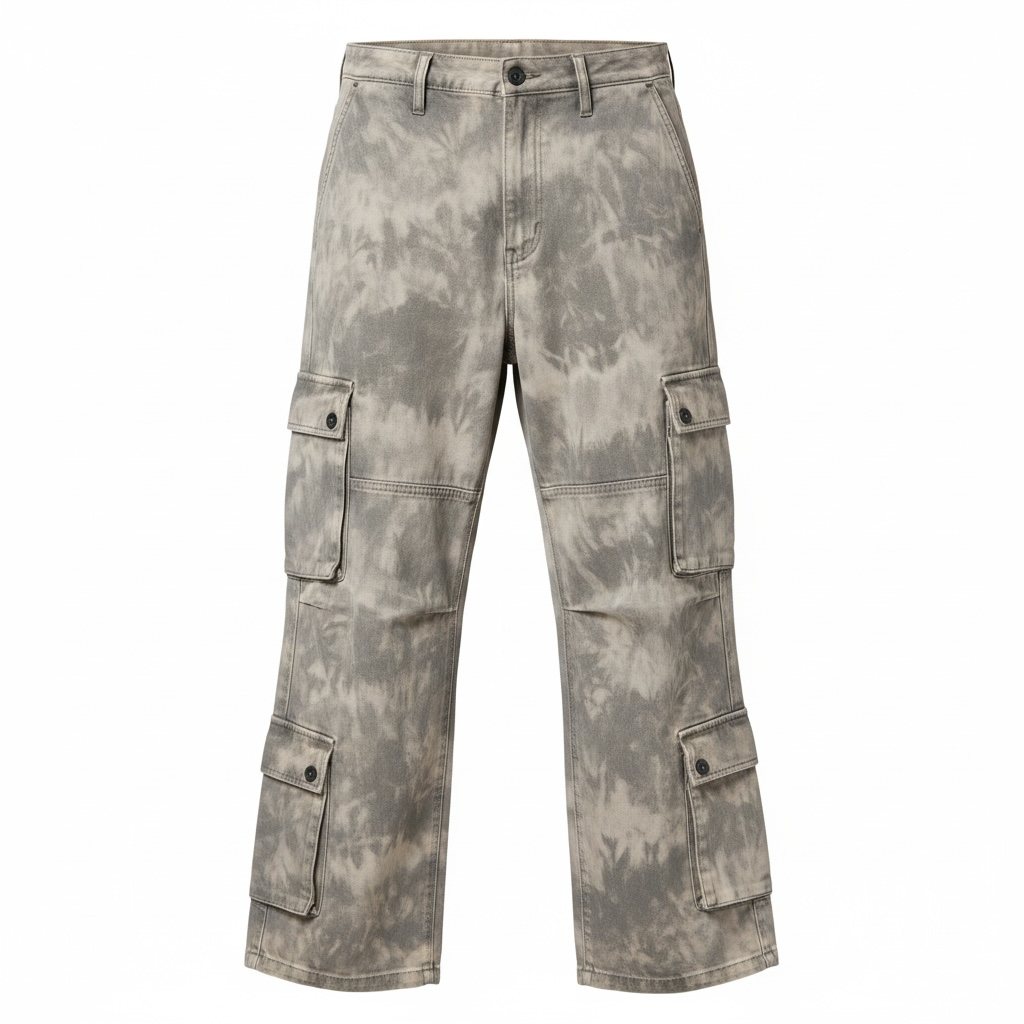 NWT PrettyLittleThing Tie-Dye Cargo Pants 3