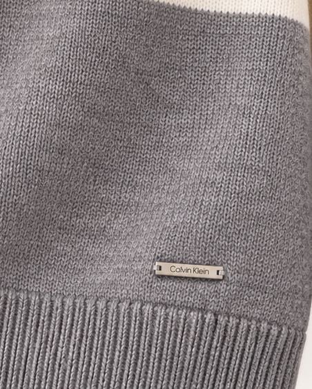 Calvin Klein NWT Colorblock Turtleneck Sweater Pink Ivory Gray Rayon Blend M 11