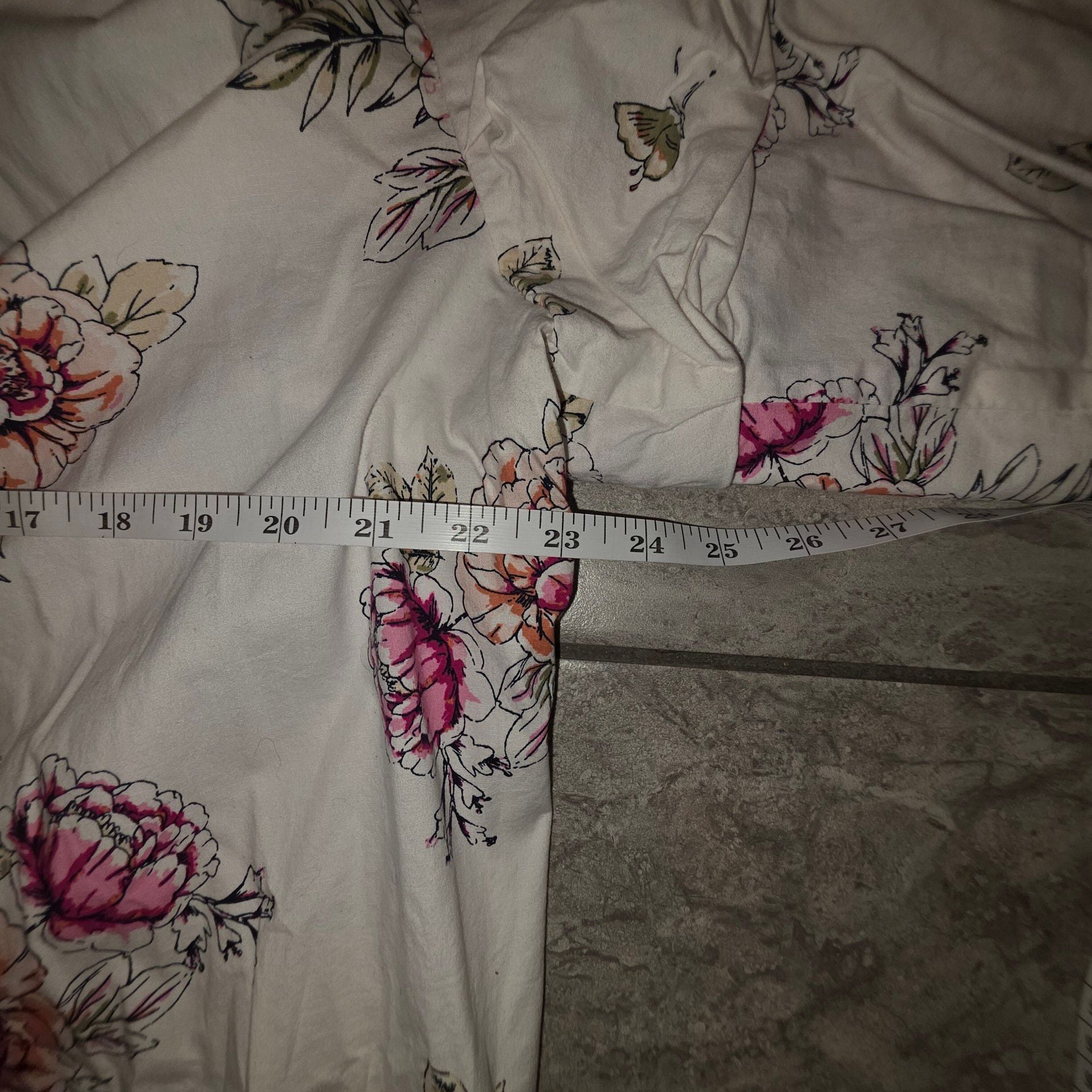 Relativity Floral Print Blouse With Pearl Trim Womens XL 4