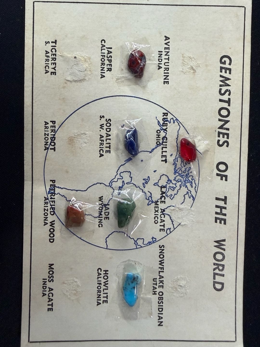 Vintage Scott Scientific Gemstones of the World Mineral Study Set 1