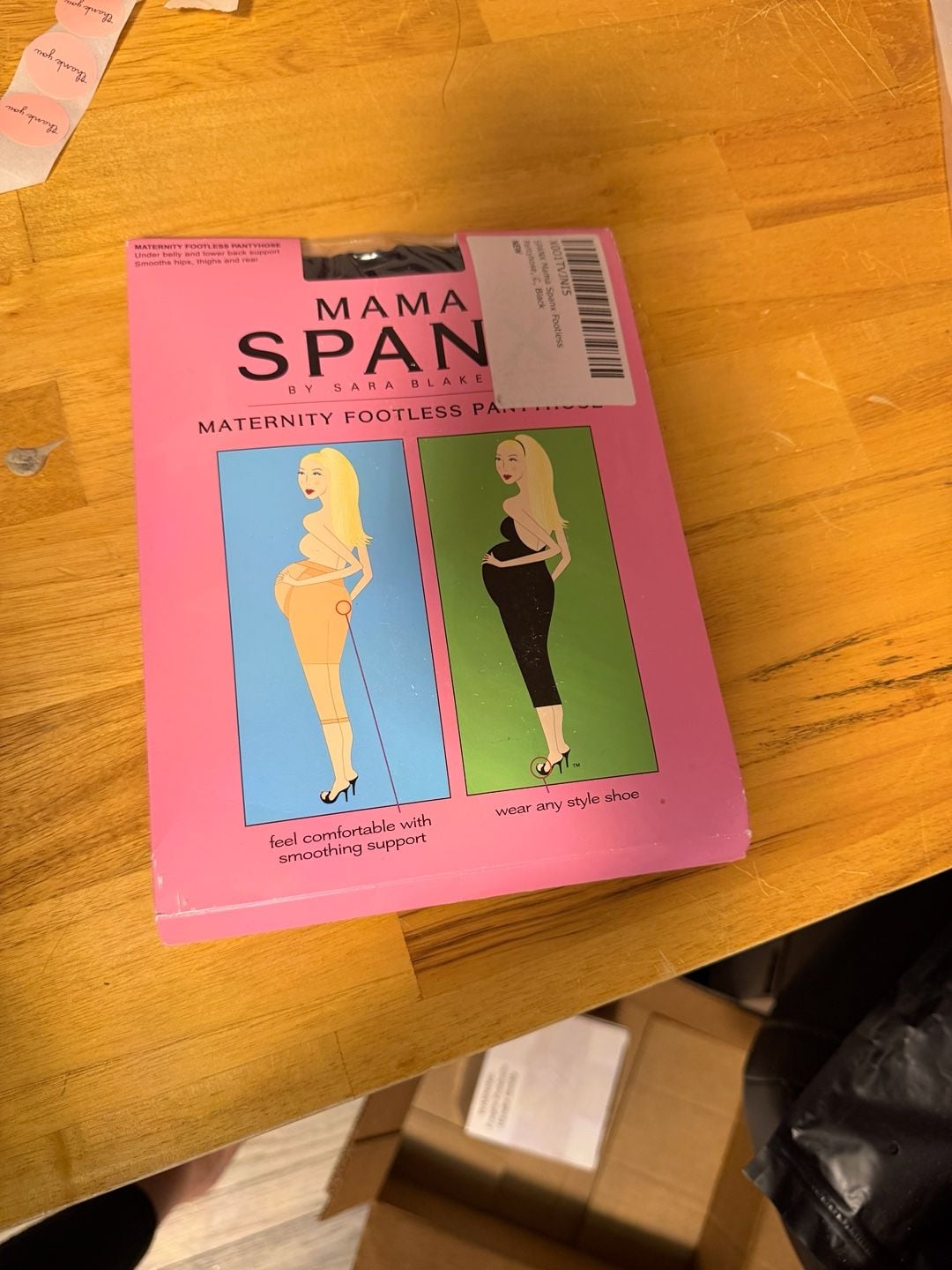 Spanx Mama Spanx Maternity Footless Pantyhose Black New 1