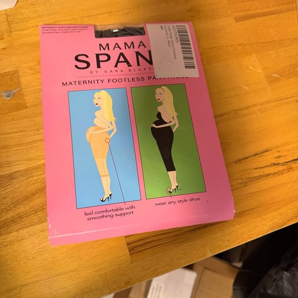 Spanx Mama Spanx Maternity Footless Pantyhose Black New
