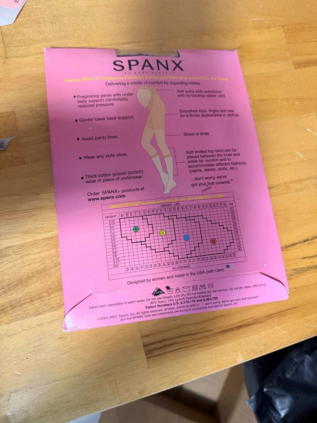 Spanx Mama Spanx Maternity Footless Pantyhose Black New 2