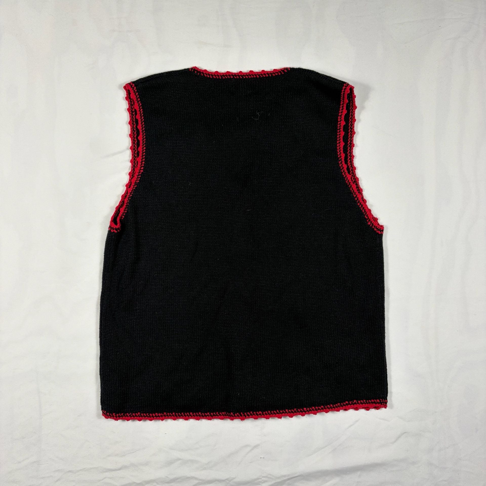 Vintage NutCracker Ugly Christmas Sweater Vest Size Medium Snowman Noel 6