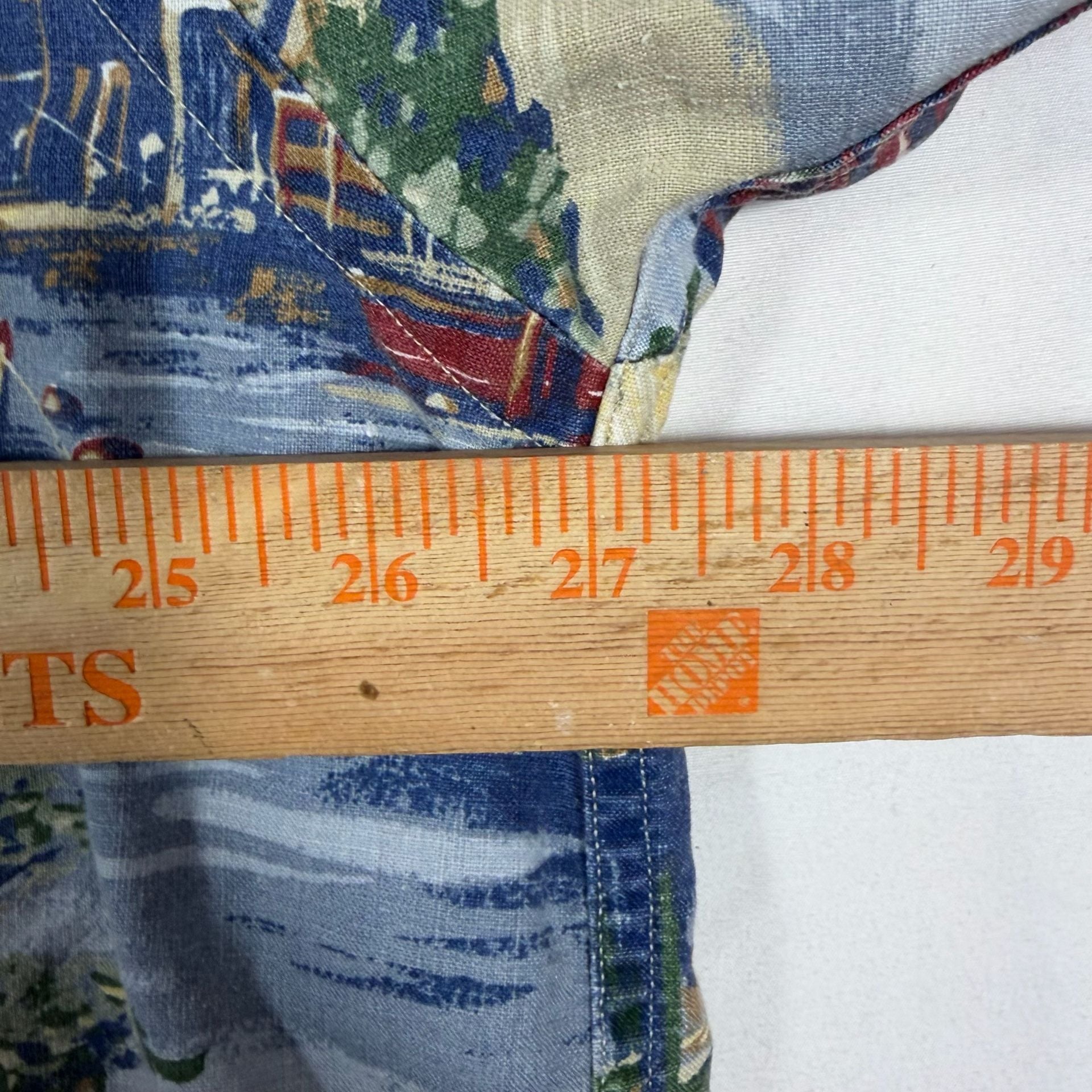 Vintage Nautica Beach Print Short Sleeve Button Down Shirt Size XL 3