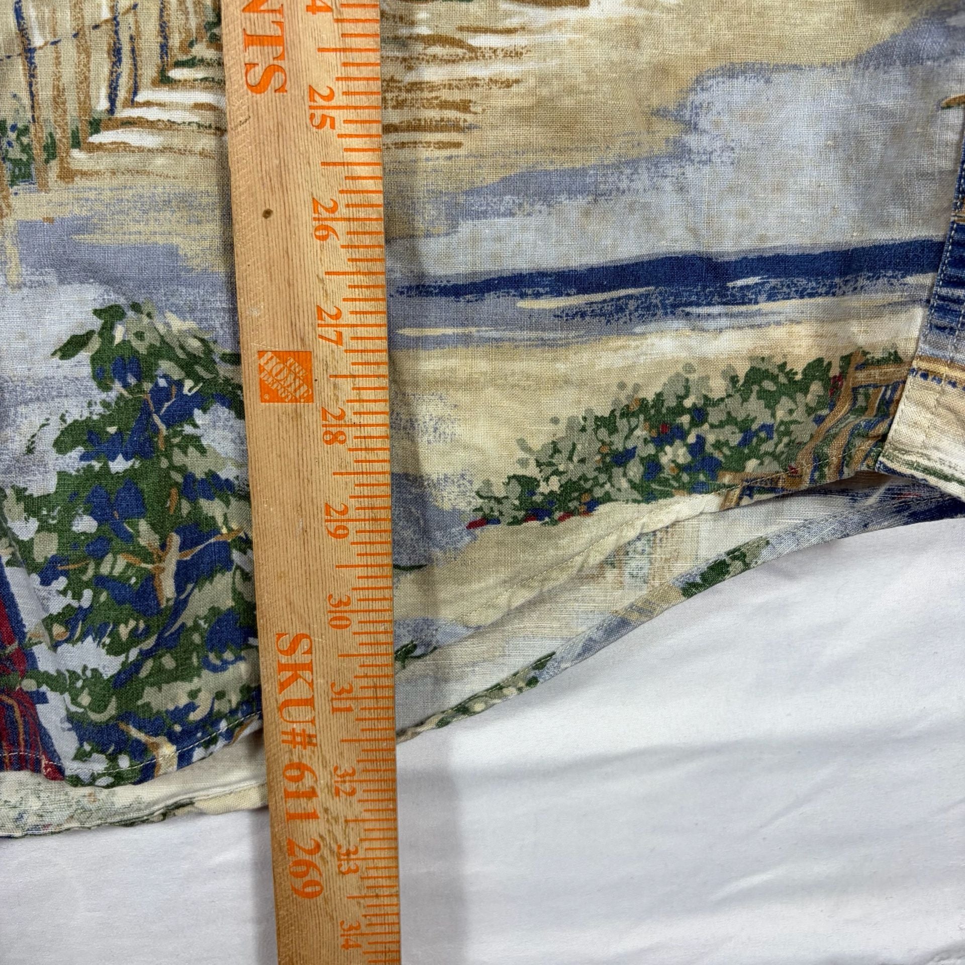 Vintage Nautica Beach Print Short Sleeve Button Down Shirt Size XL 4