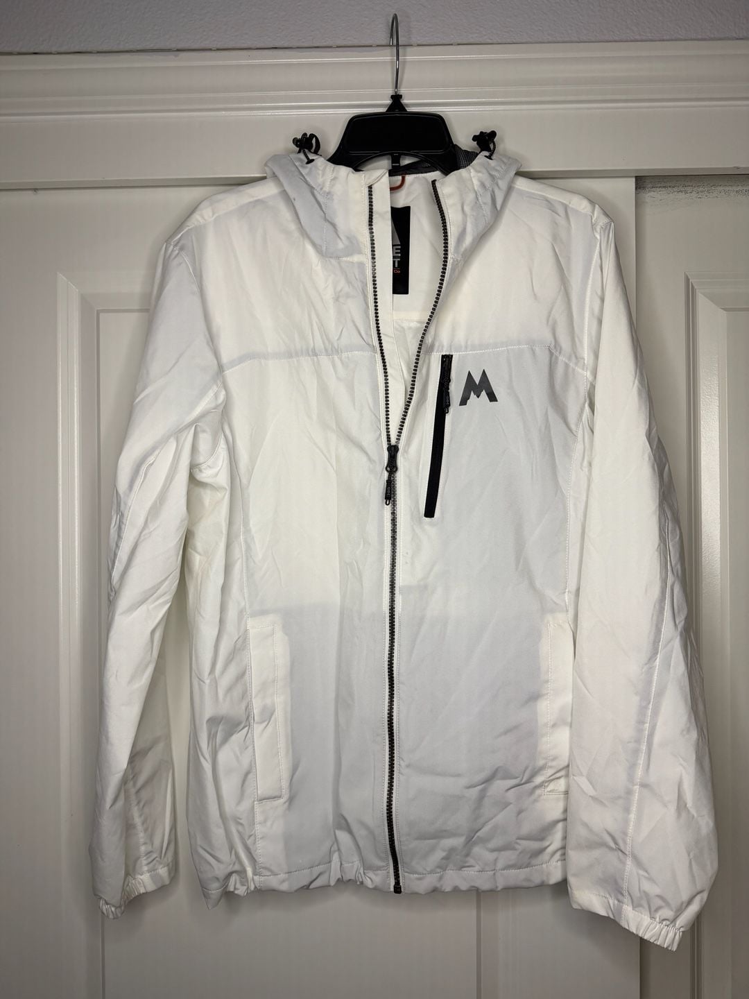 Rose Mont by Hawke & Co Jacket Size M White Hooded Full Zip 2