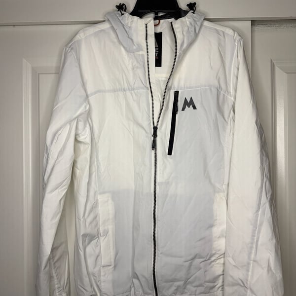 Rose Mont by Hawke & Co Jacket Size M White Hooded Full Zip