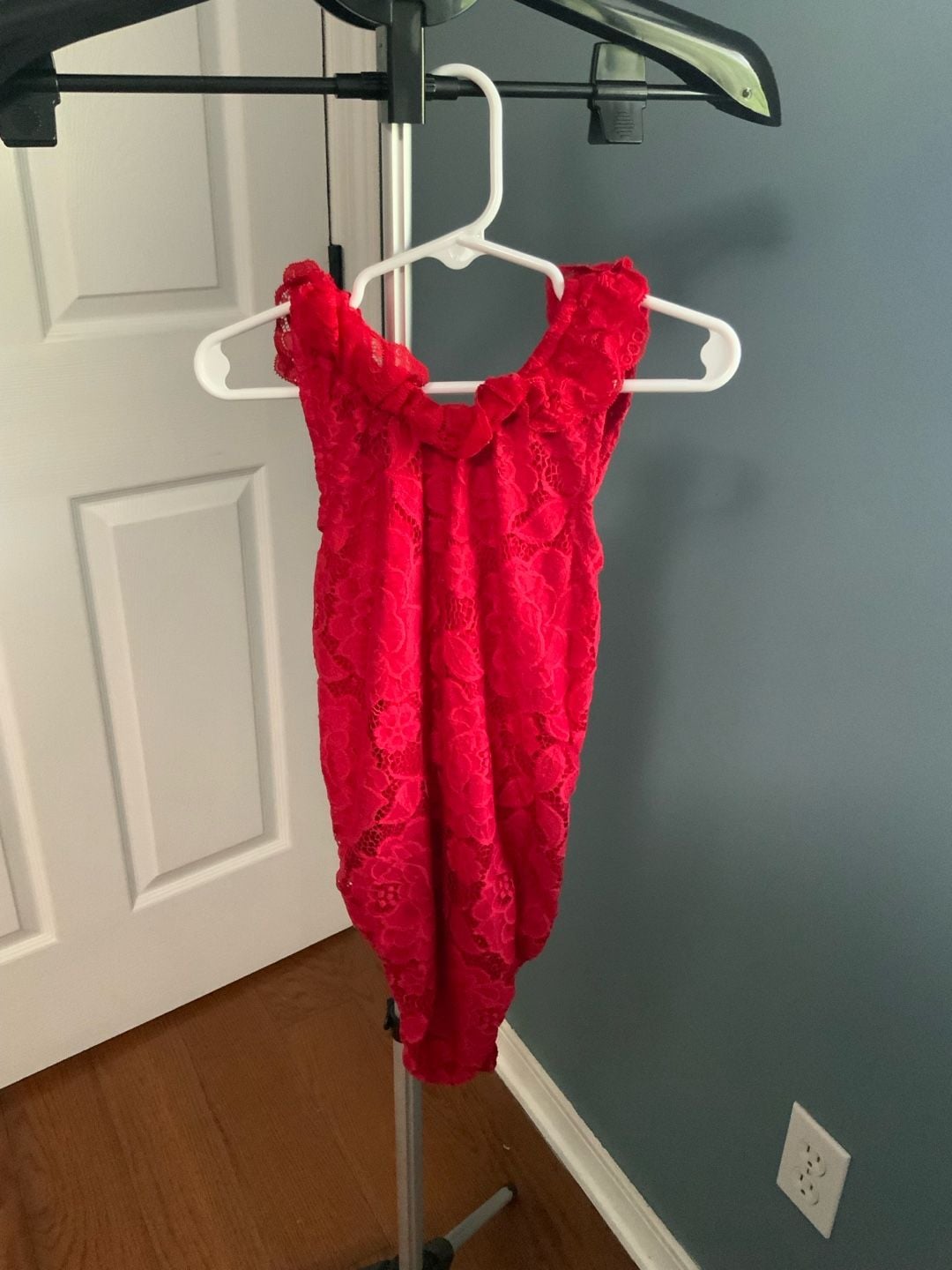 Bailey'S Blossoms Red Lace Bodysuit Size 4T 2
