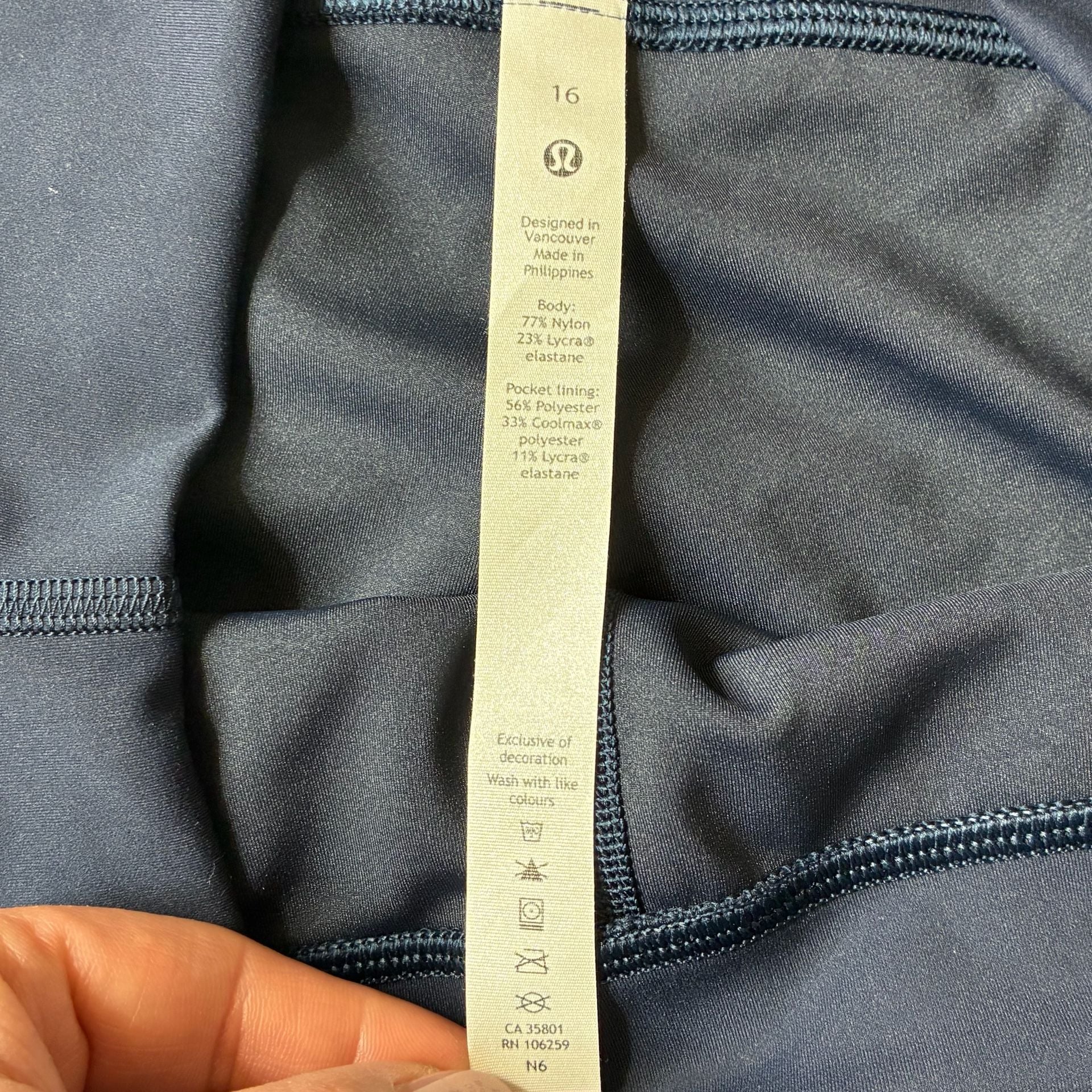Lululemon Wunder Train High-Rise Tight 25” True Navy Size 16 NWOT 11