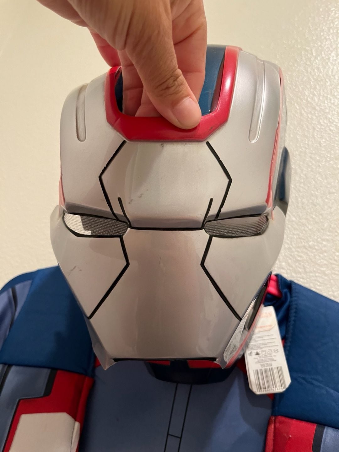 Marvel Iron Patriot Costume Mask Muscle Jumpsuit Adult XL 4