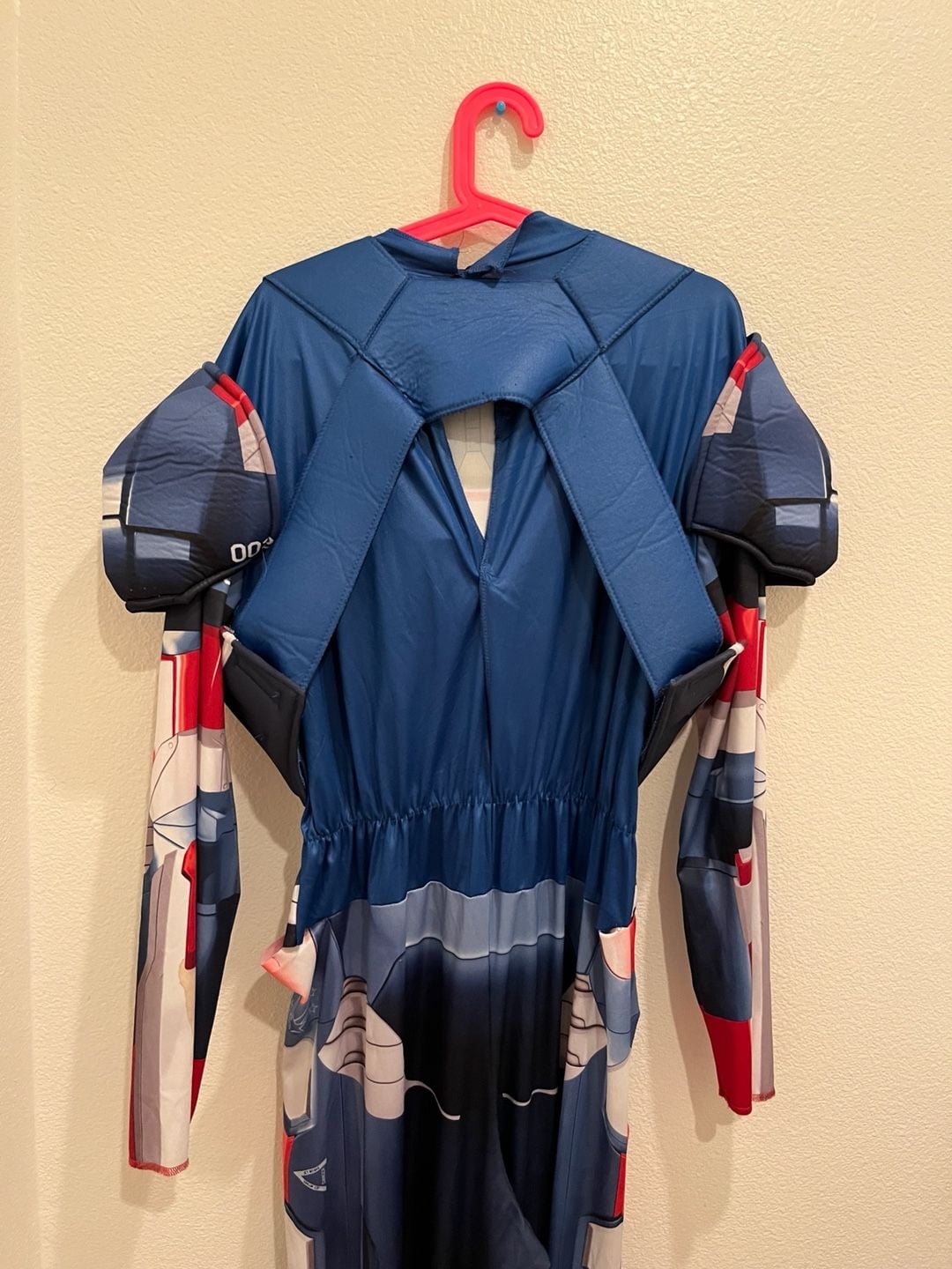 Marvel Iron Patriot Costume Mask Muscle Jumpsuit Adult XL 9