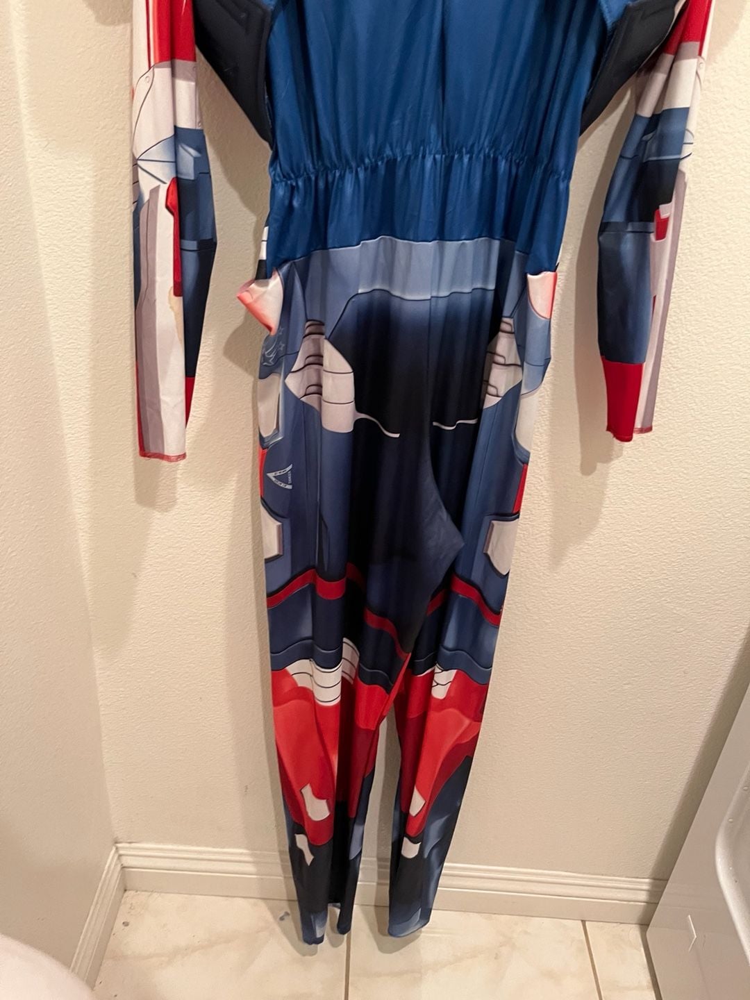 Marvel Iron Patriot Costume Mask Muscle Jumpsuit Adult XL 10