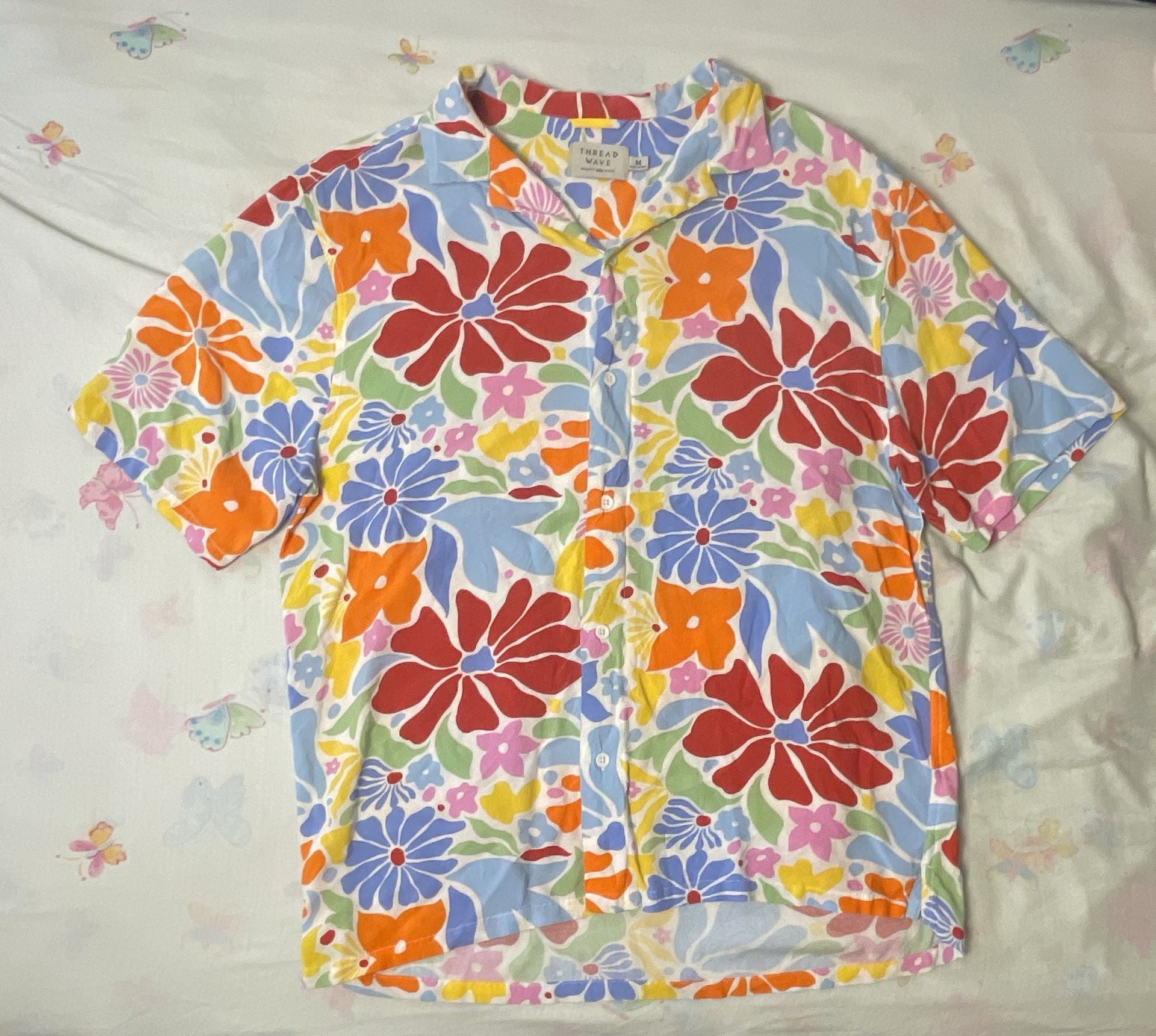 Thread Wave Floral Short Sleeve Button Down Shirt 2