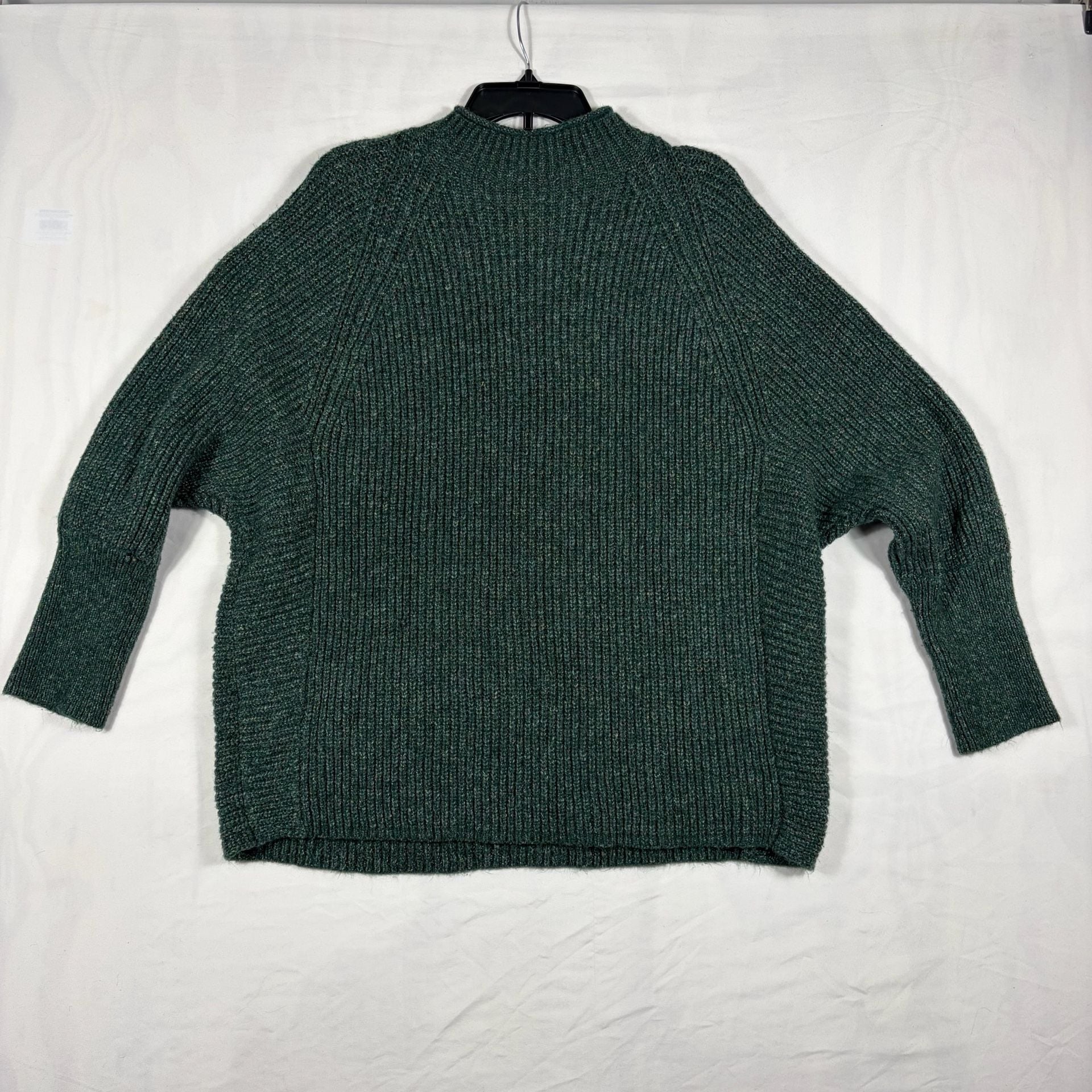 Chico's Mock Neck Ribbed Sweater Size XXL 4 Green 7