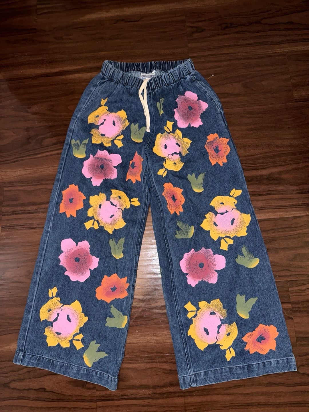 Jungmaven Floral Denim Disco Pant Size XS 2