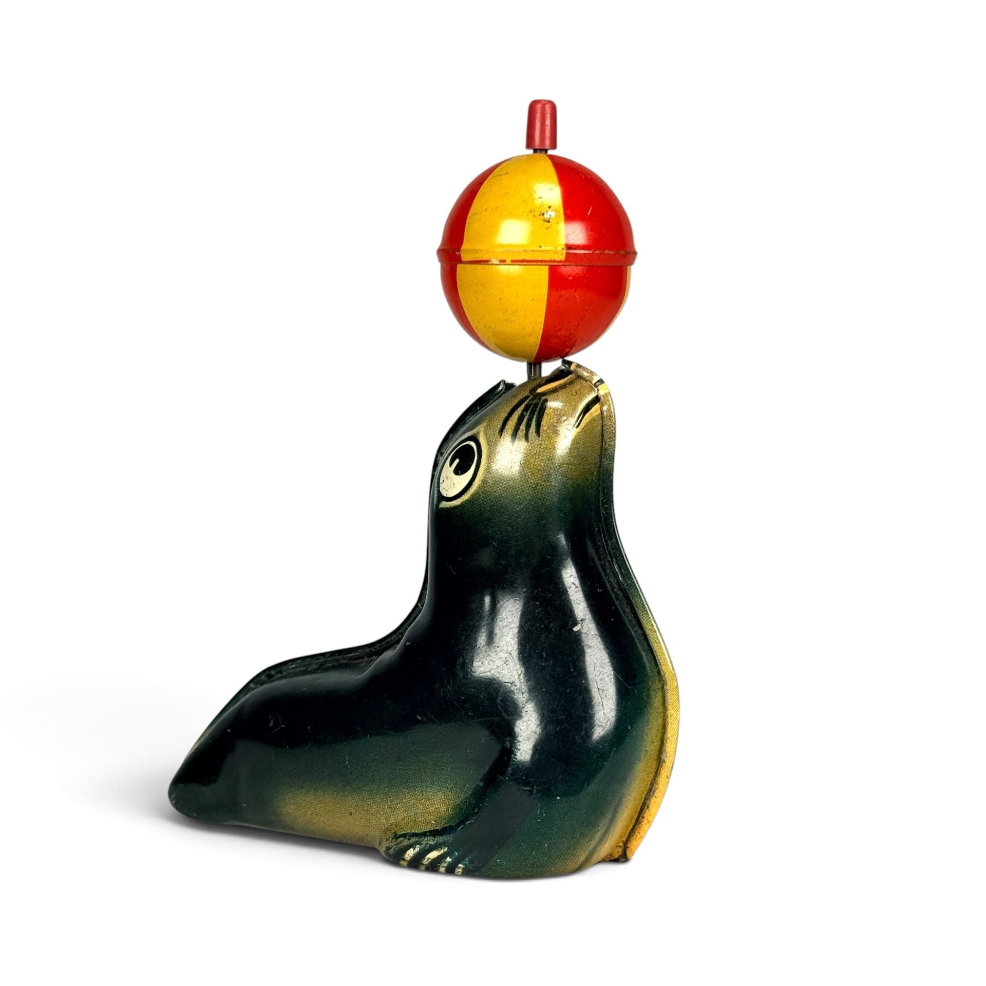 Vintage Lehmann AHA 910 Wind Up Seal Balancing Ball Tin Toy W. Germany Works 5