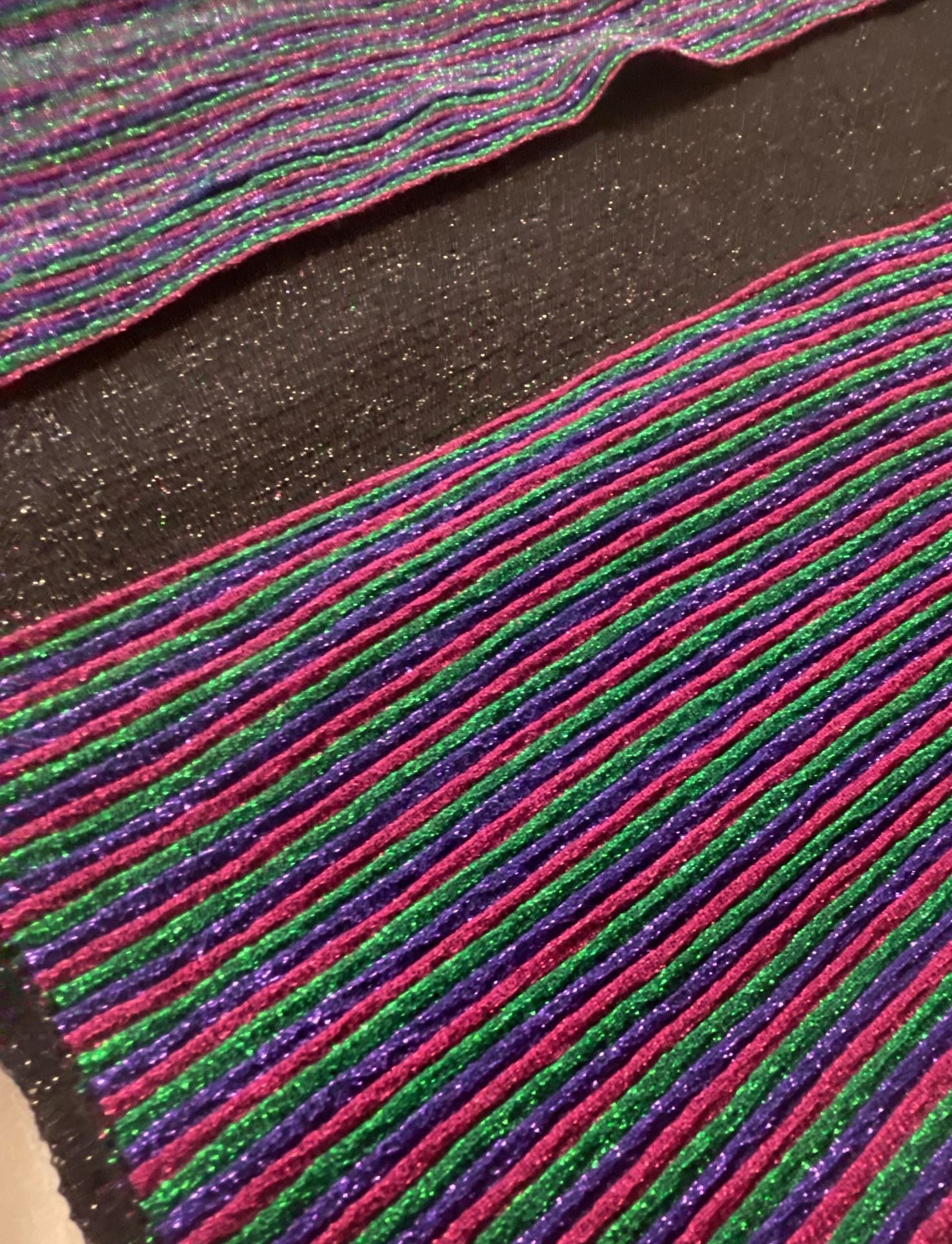 Vintage Metallic Striped Open Cardigan 3