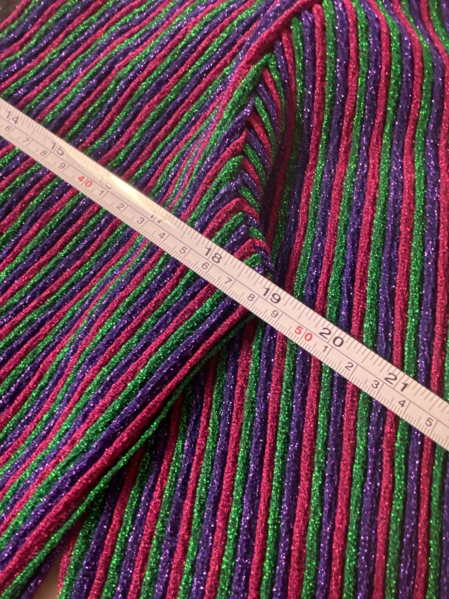 Vintage Metallic Striped Open Cardigan 4