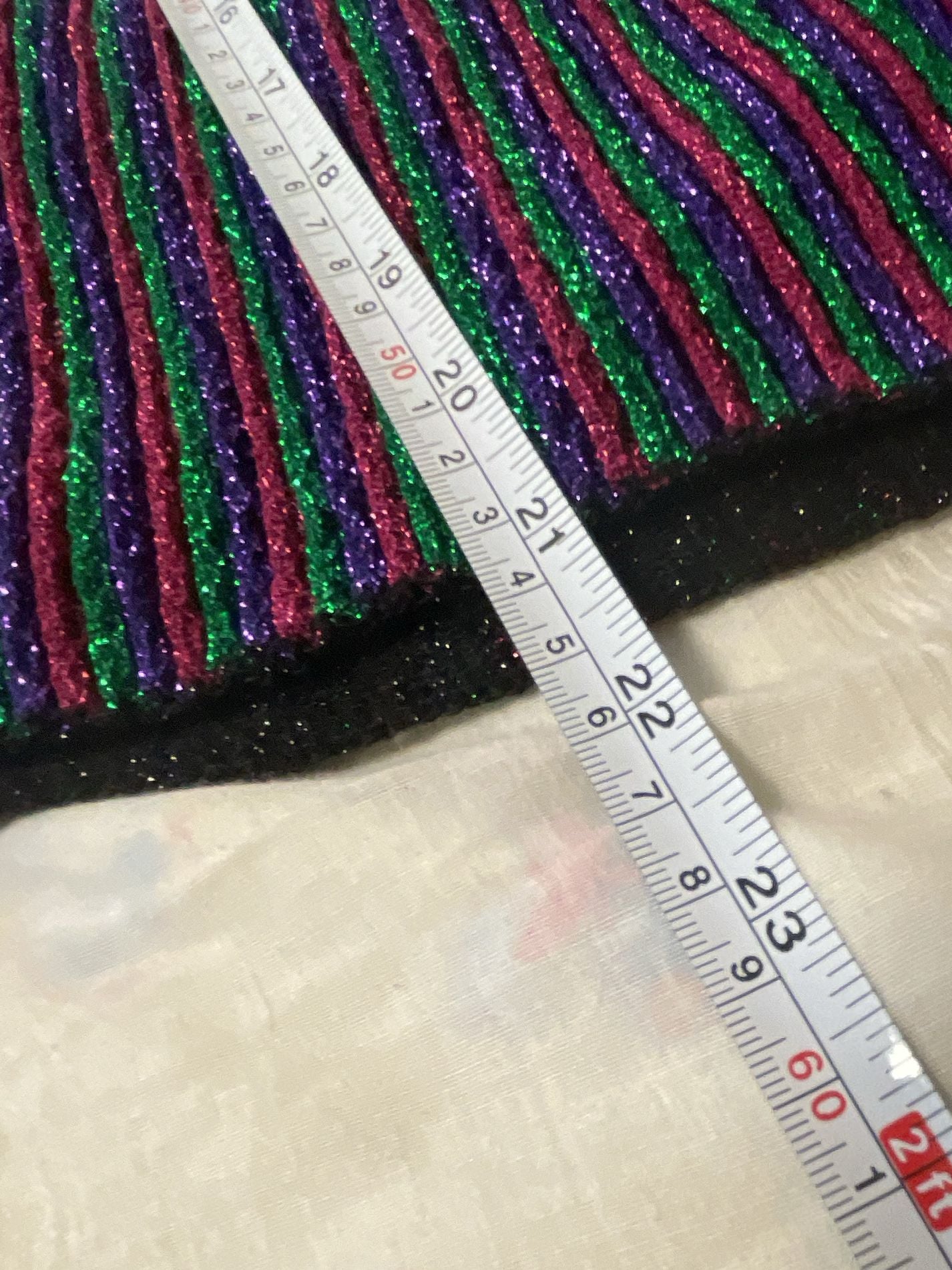 Vintage Metallic Striped Open Cardigan 5