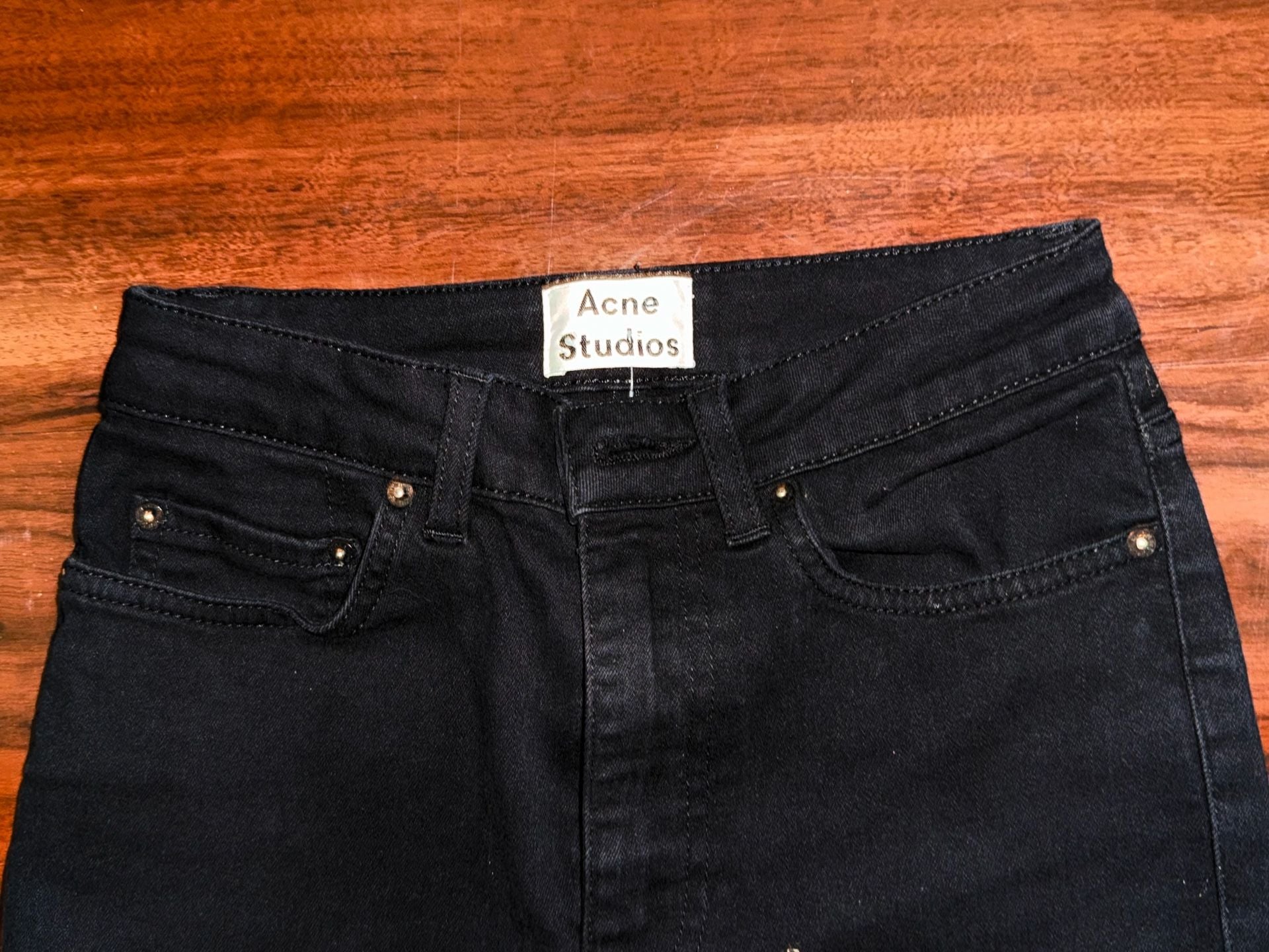 Acne Studios Pin Black Jeans Size 26/32 Black Skinny Denim 3