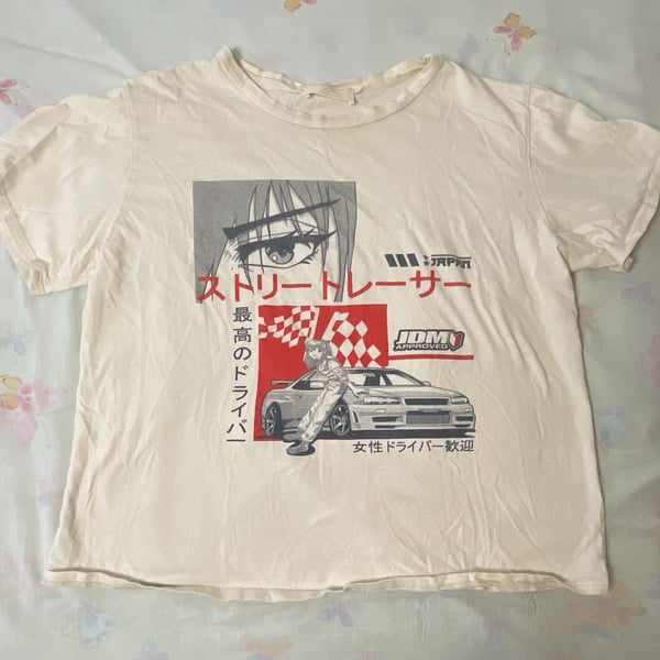 Philosophy of Love JDM Anime Graphic T-Shirt Size M White