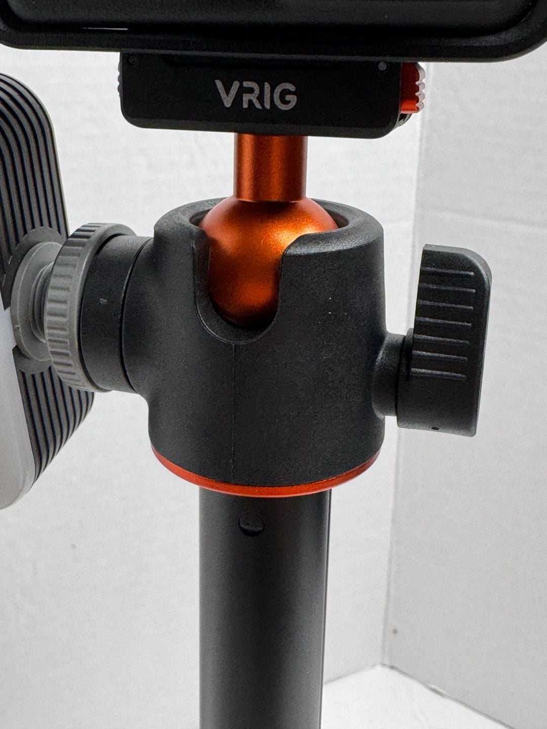 VRIG Extendable Mini Tripod Selfie Stick with Ball Head does not come with light or camera just showing you what it would look like . 1