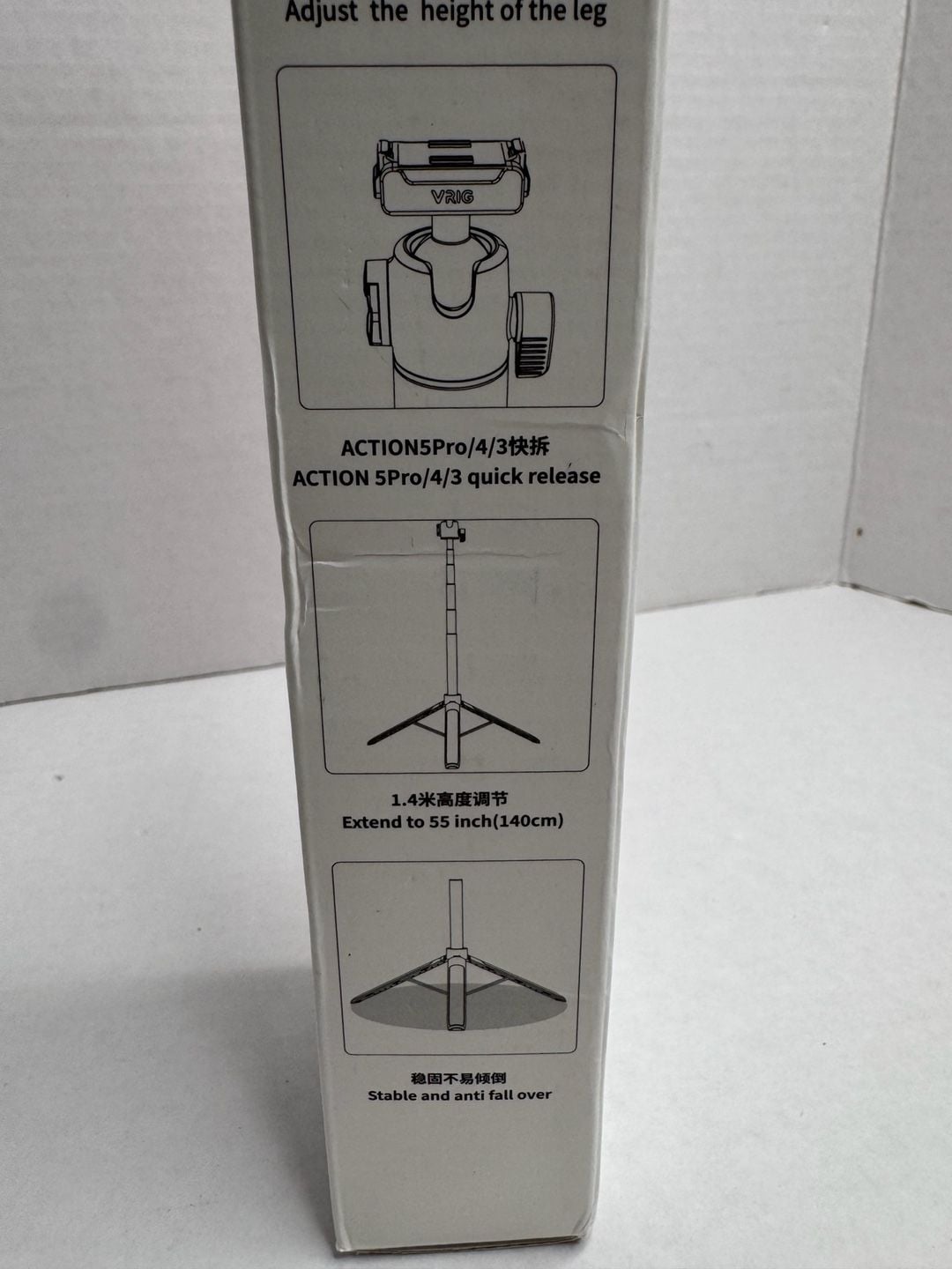 VRIG Extendable Mini Tripod Selfie Stick with Ball Head does not come with light or camera just showing you what it would look like . 13