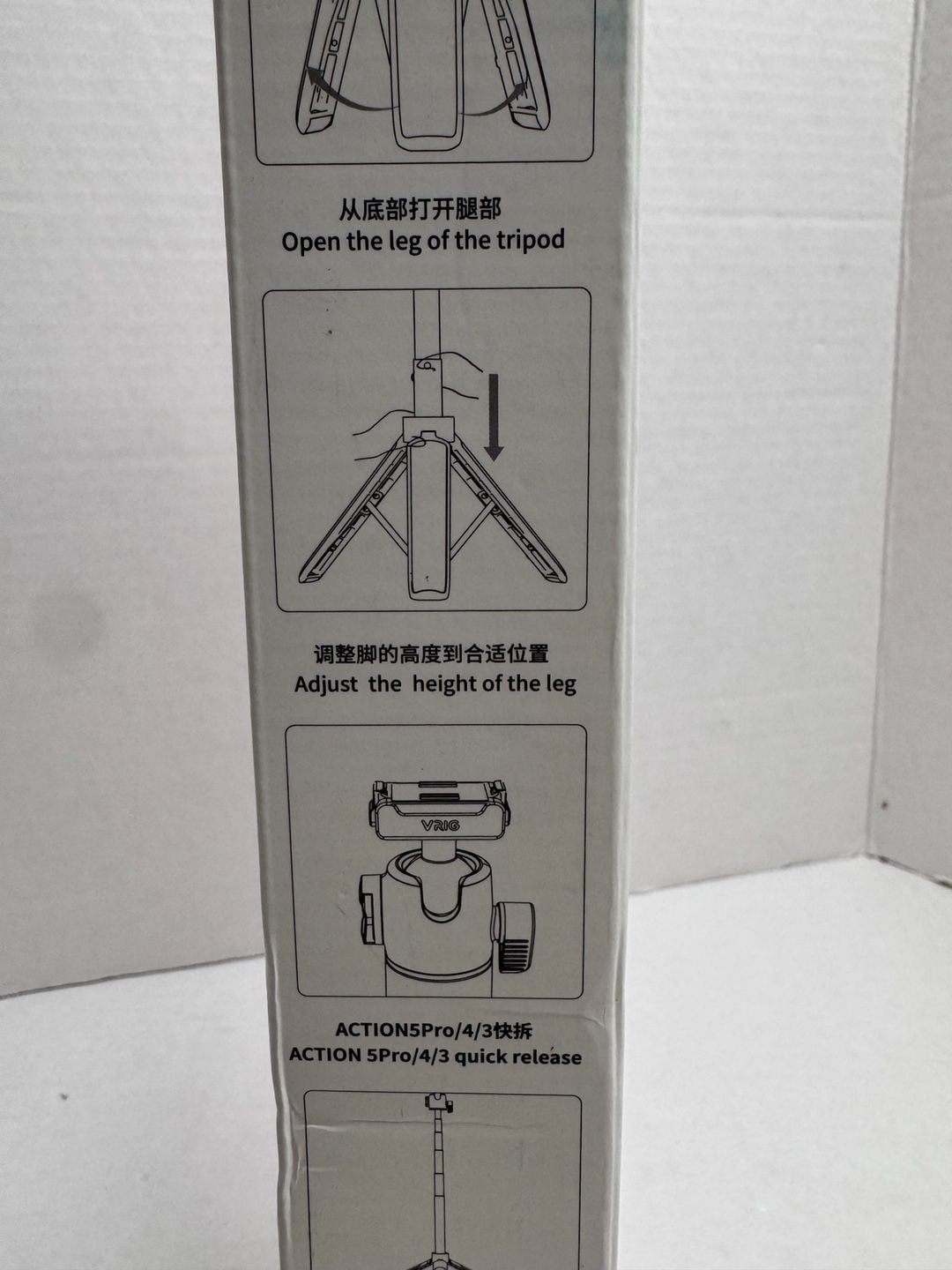 VRIG Extendable Mini Tripod Selfie Stick with Ball Head does not come with light or camera just showing you what it would look like . 14