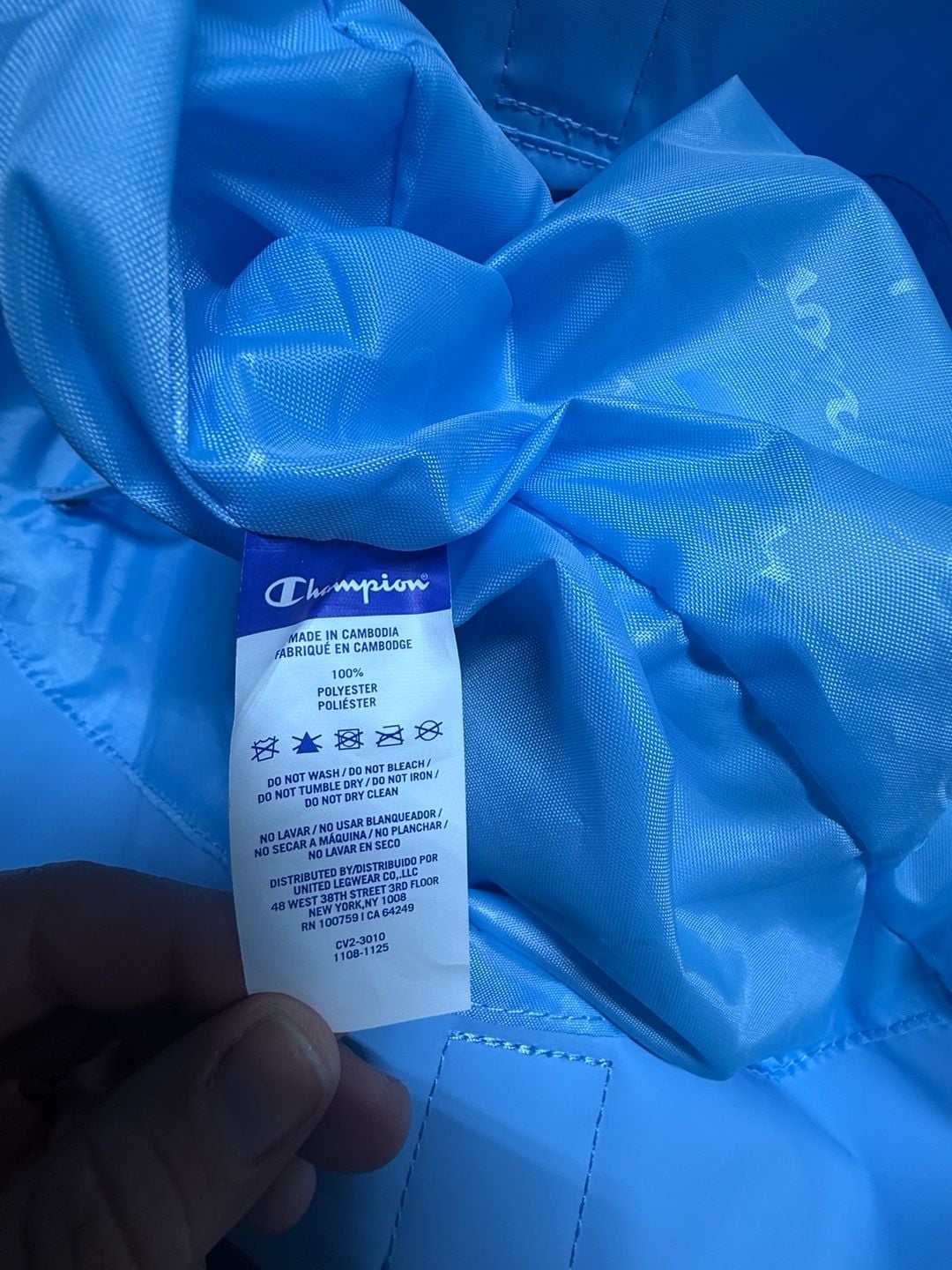 Champion Light Blue Nylon Tote Bag 6