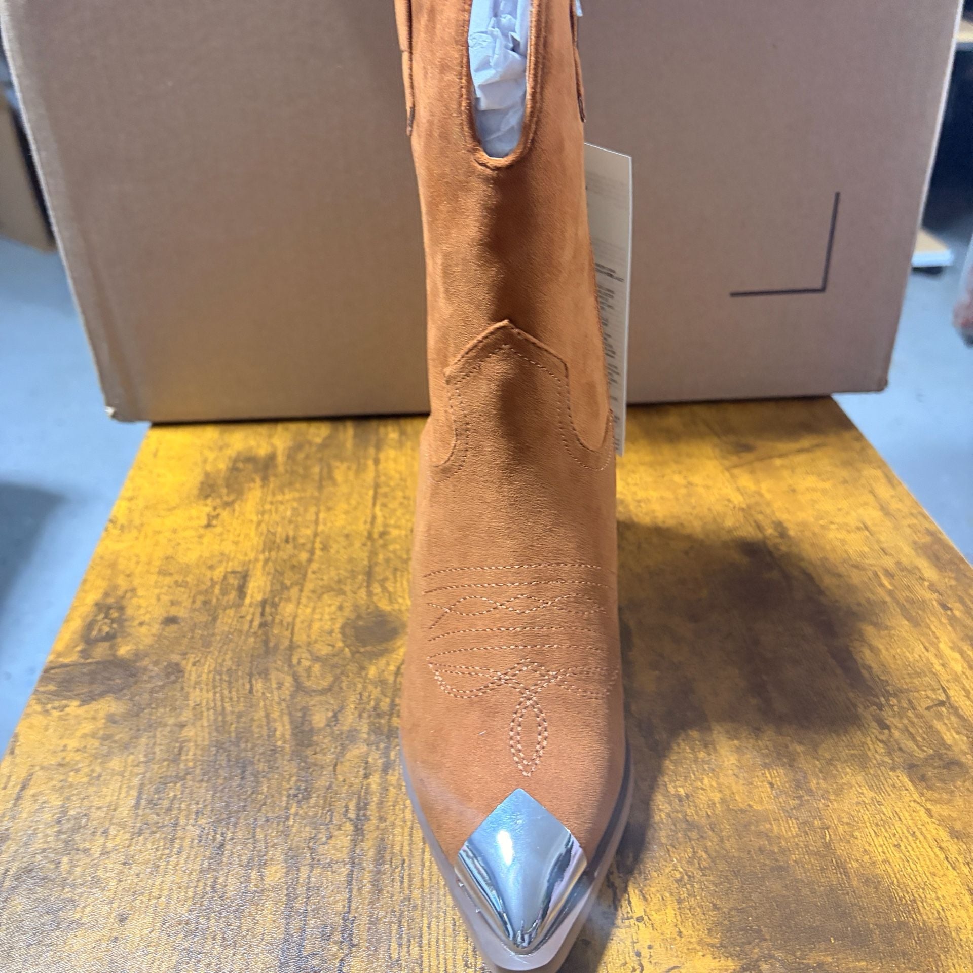 The Drop Women Sandra Heeled Cowboy Boot 5.5 3