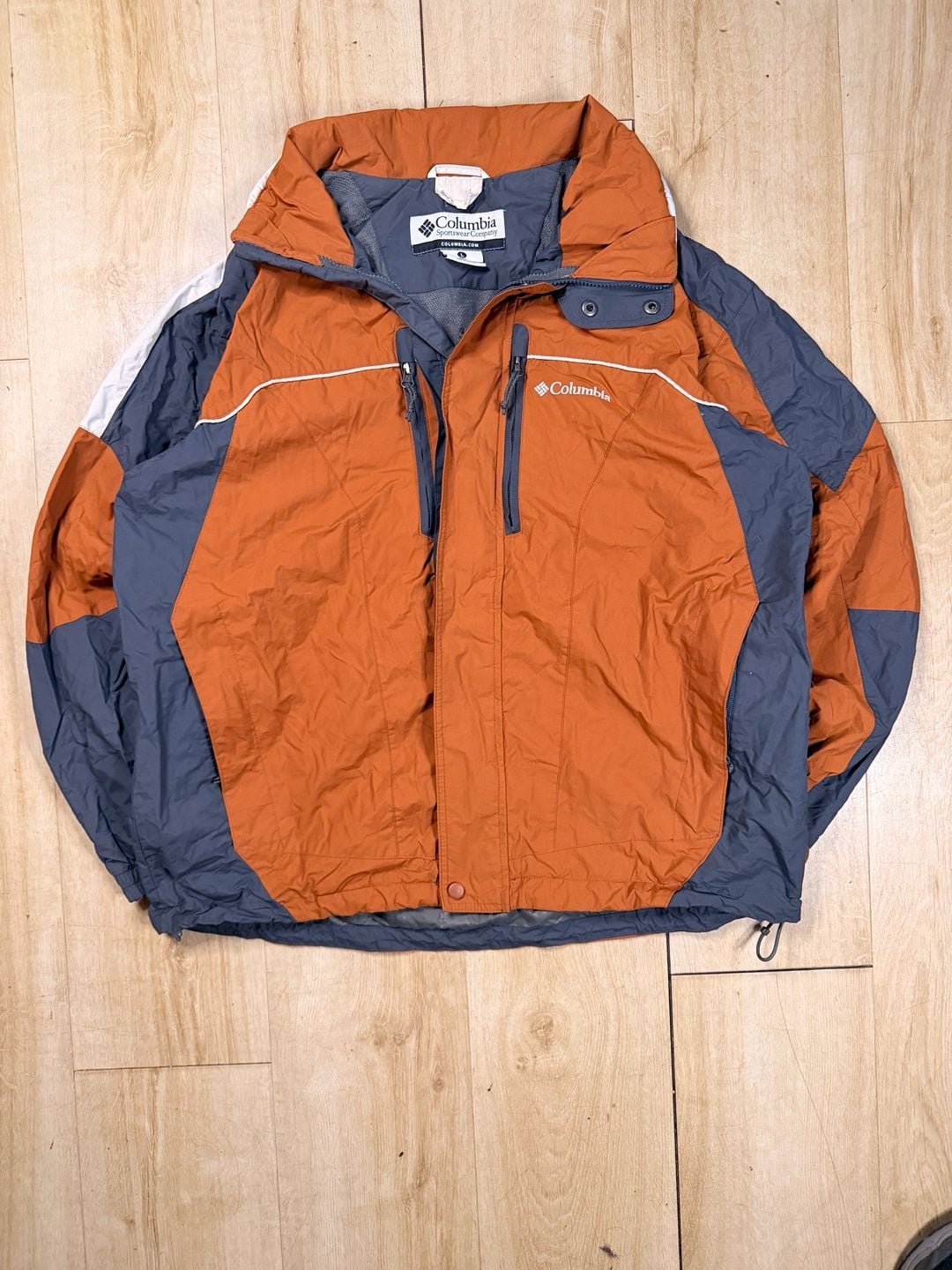 Columbia Sportswear Company Jacket Size L Orange Gray 2