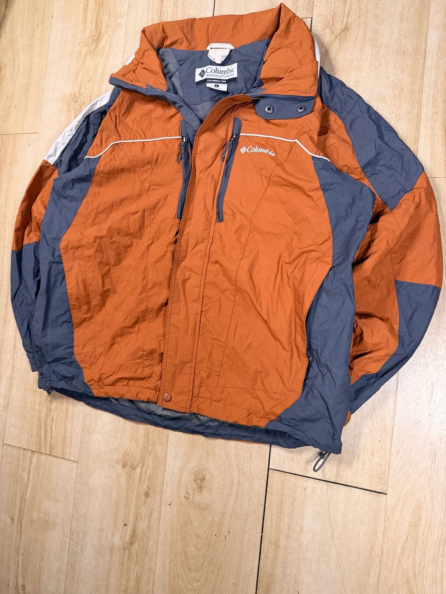 Columbia Sportswear Company Jacket Size L Orange Gray 3