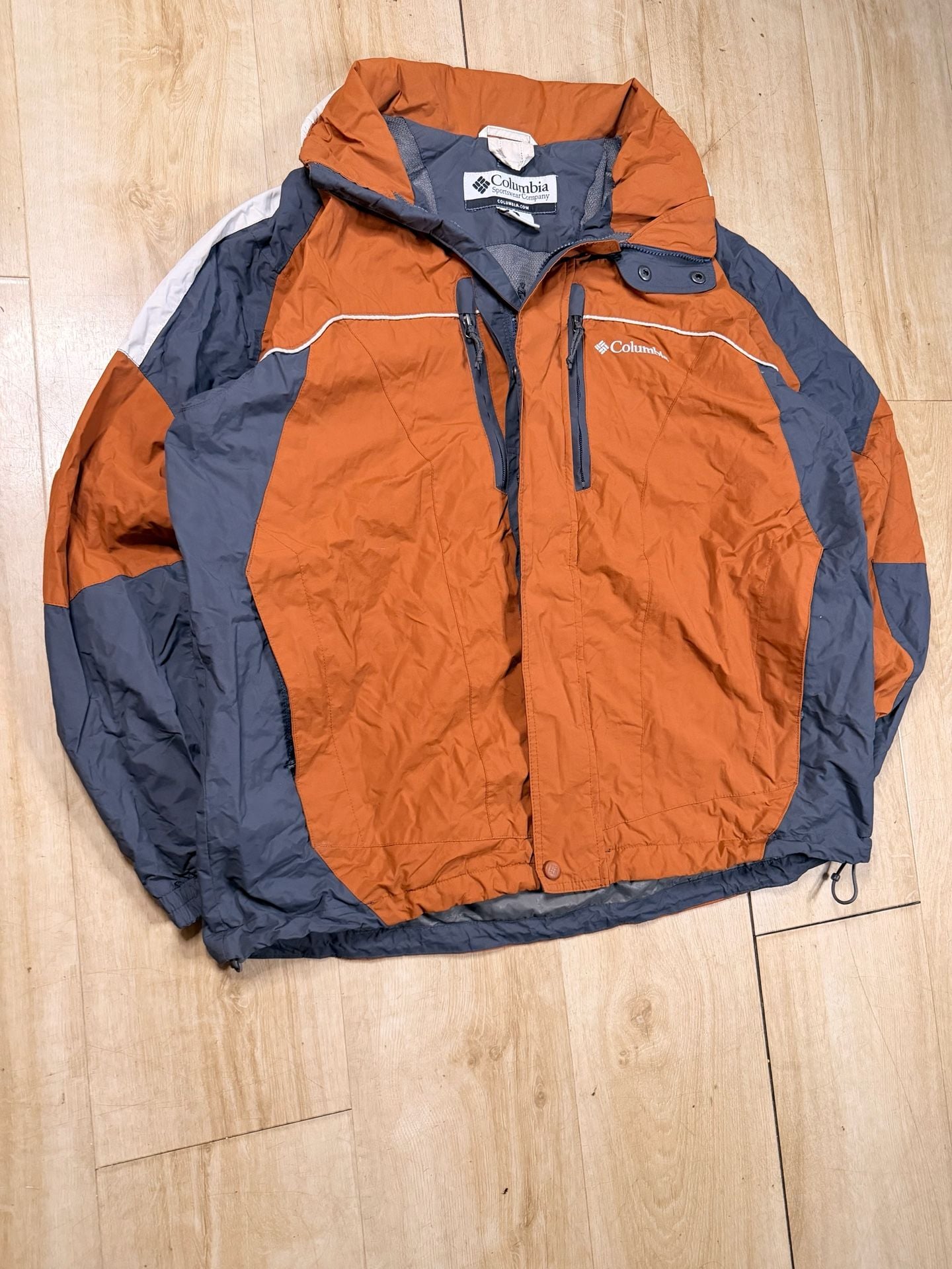 Columbia Sportswear Company Jacket Size L Orange Gray 4