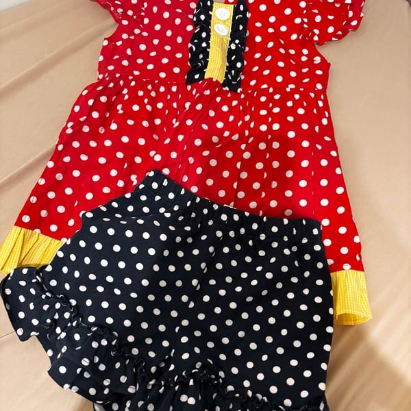 Natalie Grant Polka Dot Outfit Set Size 3T Red Black