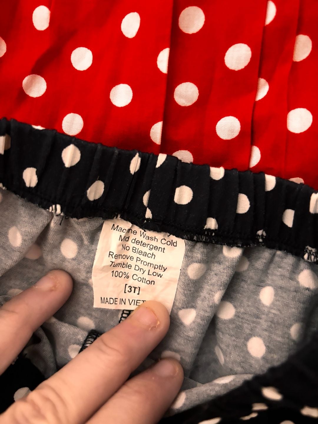 Natalie Grant Polka Dot Outfit Set Size 3T Red Black 2