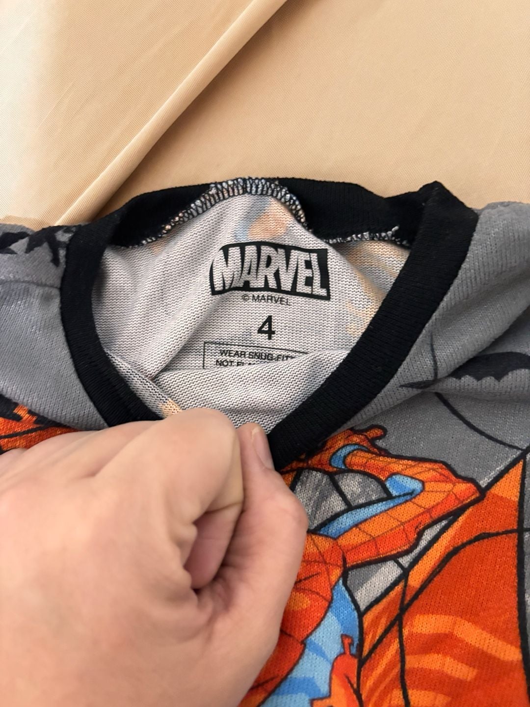 Marvel Spider-Man Halloween Pajama Set Size 4 Gray 2