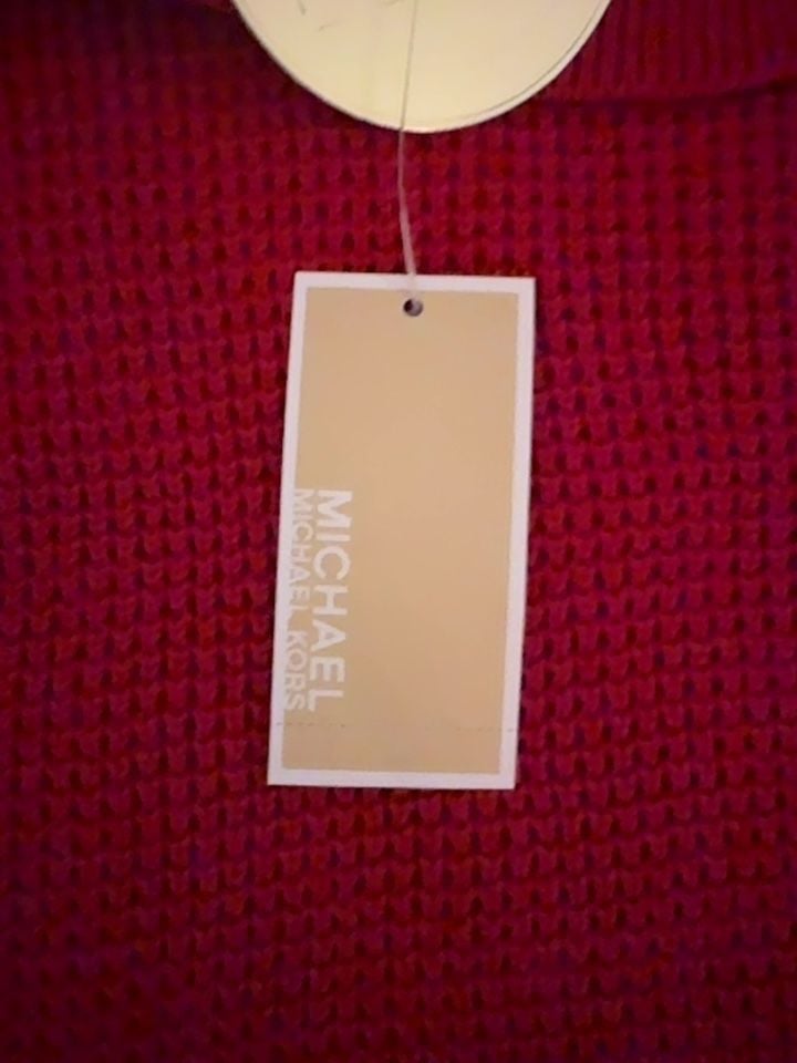 MICHAEL Michael Kors NWT Crimson Cowl Neck Sweater Red Size M MSRP $99.50 8