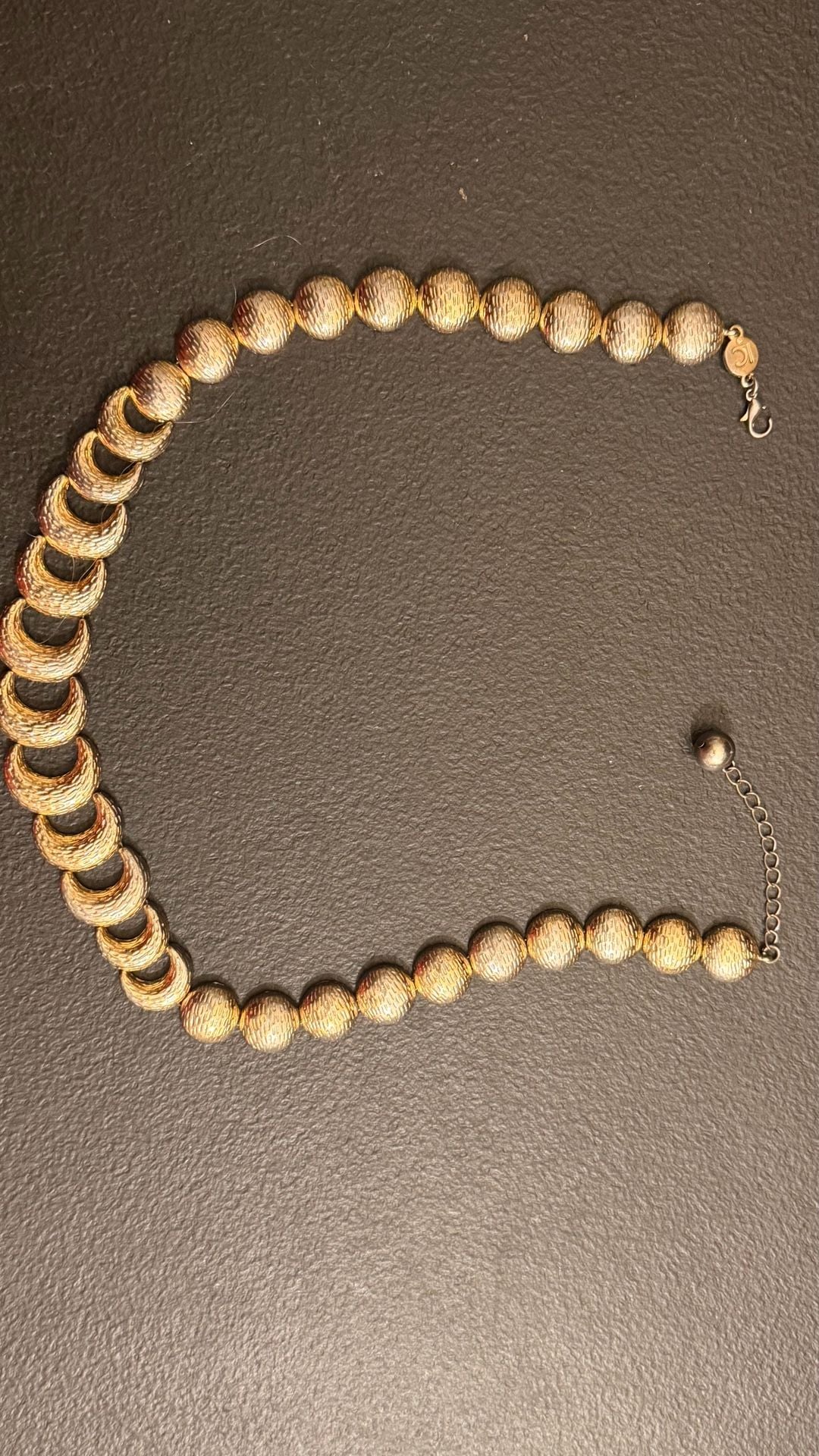 Liz Claiborne Textured Gold Tone Statement Collar Necklace 3