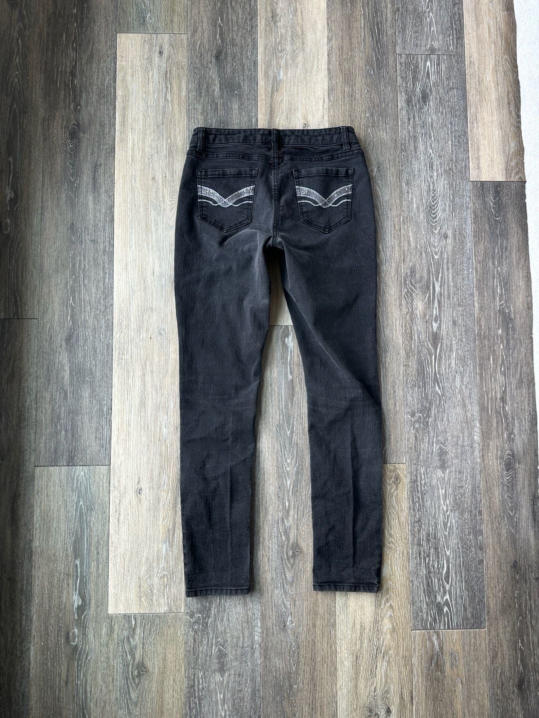 Y2K D.jeans Black Low Rise Skinny Denim Jeans Waist 28" 2