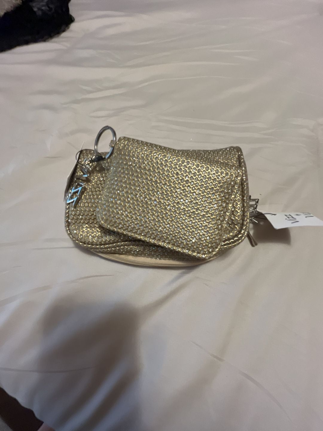 Vizz by Vizzini Gold Rhinestone Purse And Wallet Set 7