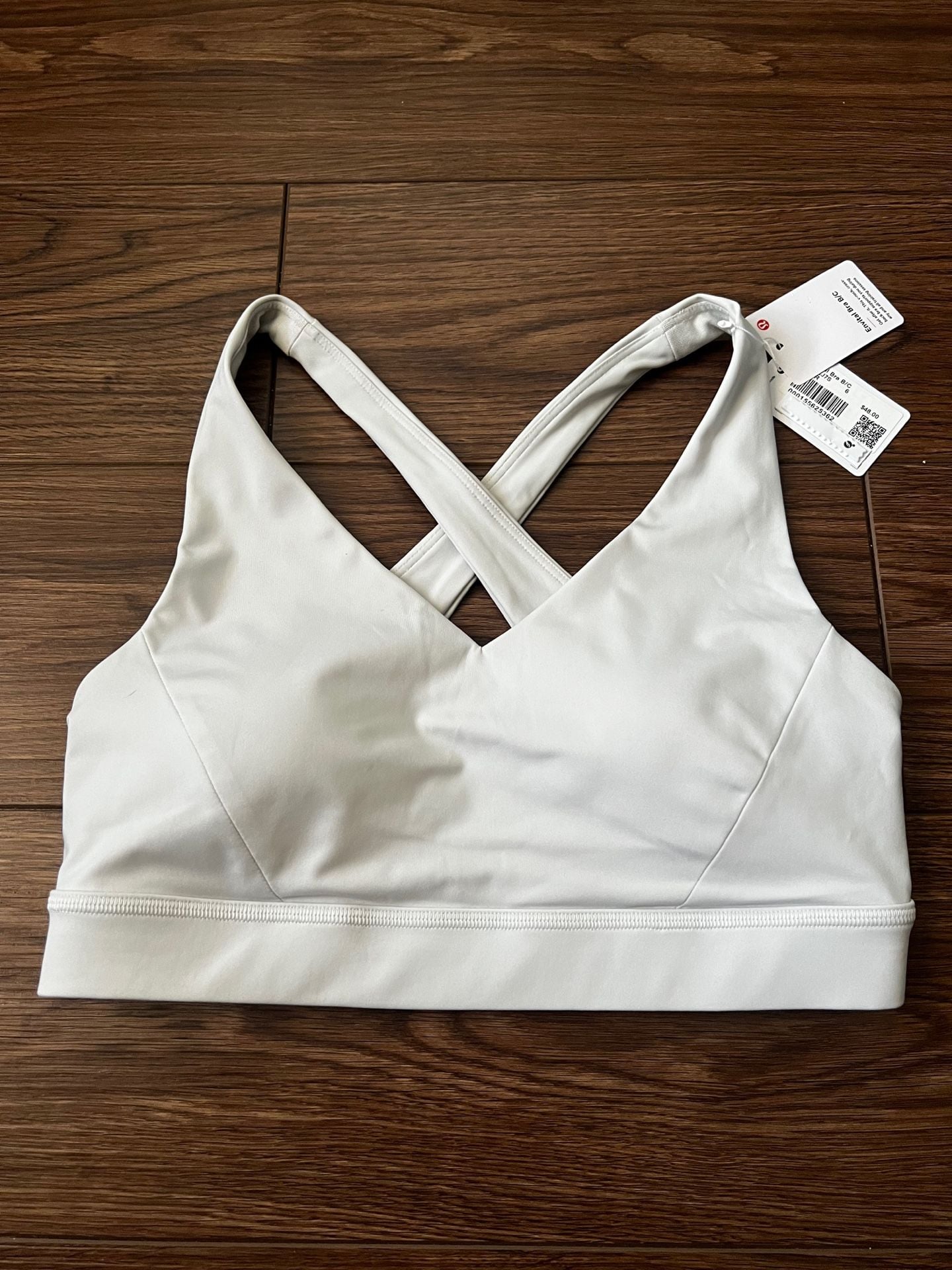 Lululemon Envital Bra B/C Size 6 Vapor V-Neck Cross-Back Athletic 2