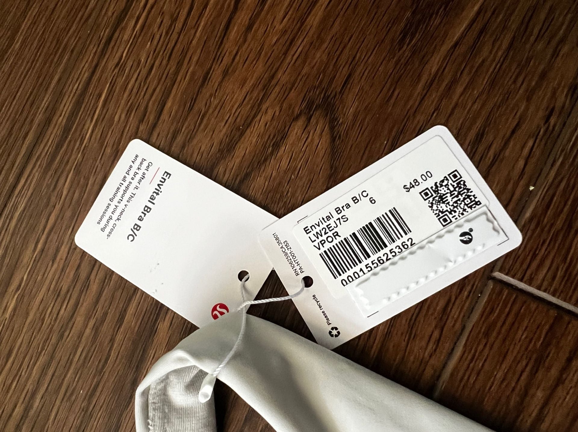 Lululemon Envital Bra B/C Size 6 Vapor V-Neck Cross-Back Athletic 4
