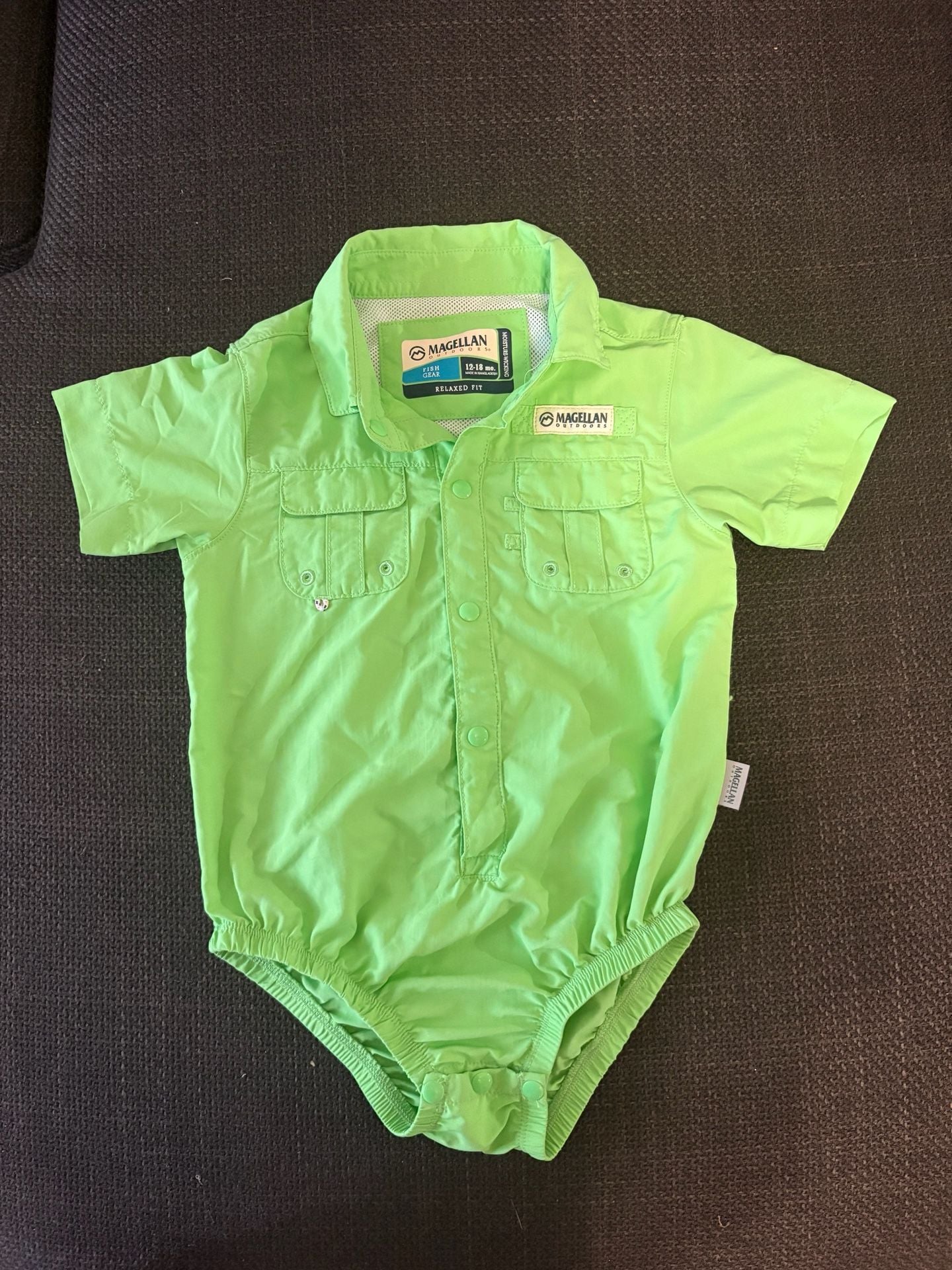 Magellan Outdoors Fish Gear Onesie Size 12-18 mo. Green 2